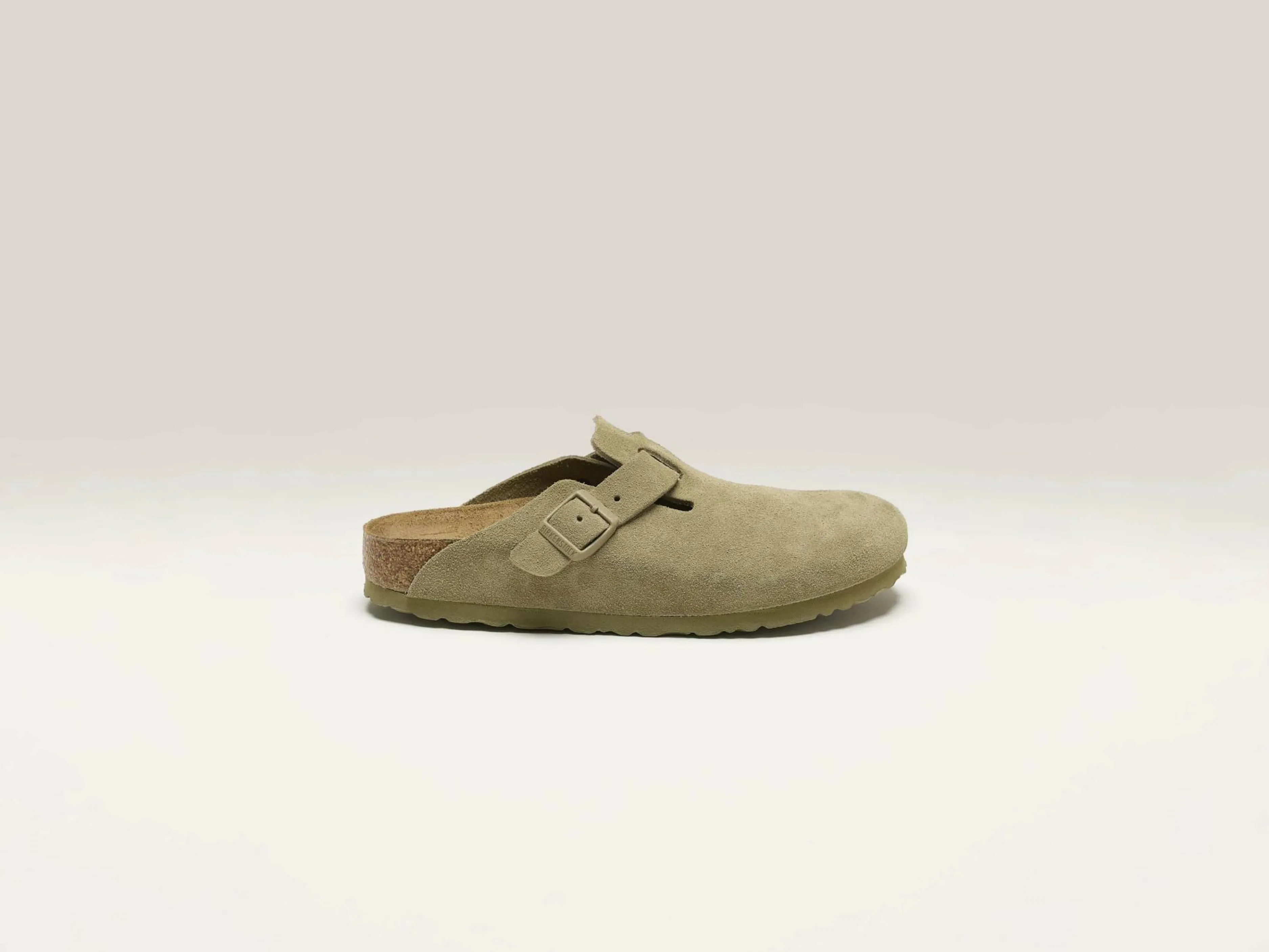 Sandales-Birkenstock Sabots Boston Suede Leather Pour Femmes