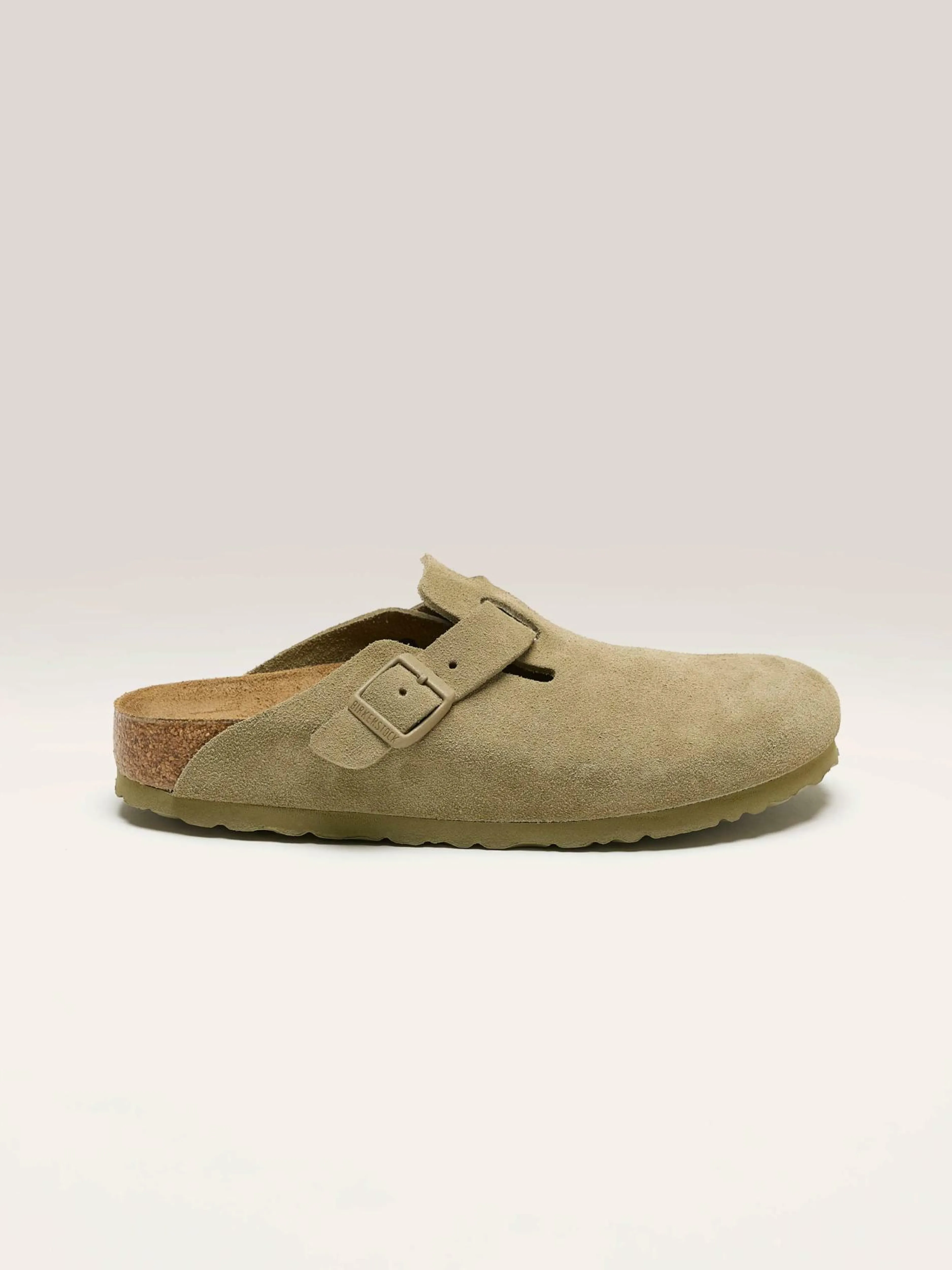 Sandales-Birkenstock Sabots Boston Suede Leather Pour Femmes