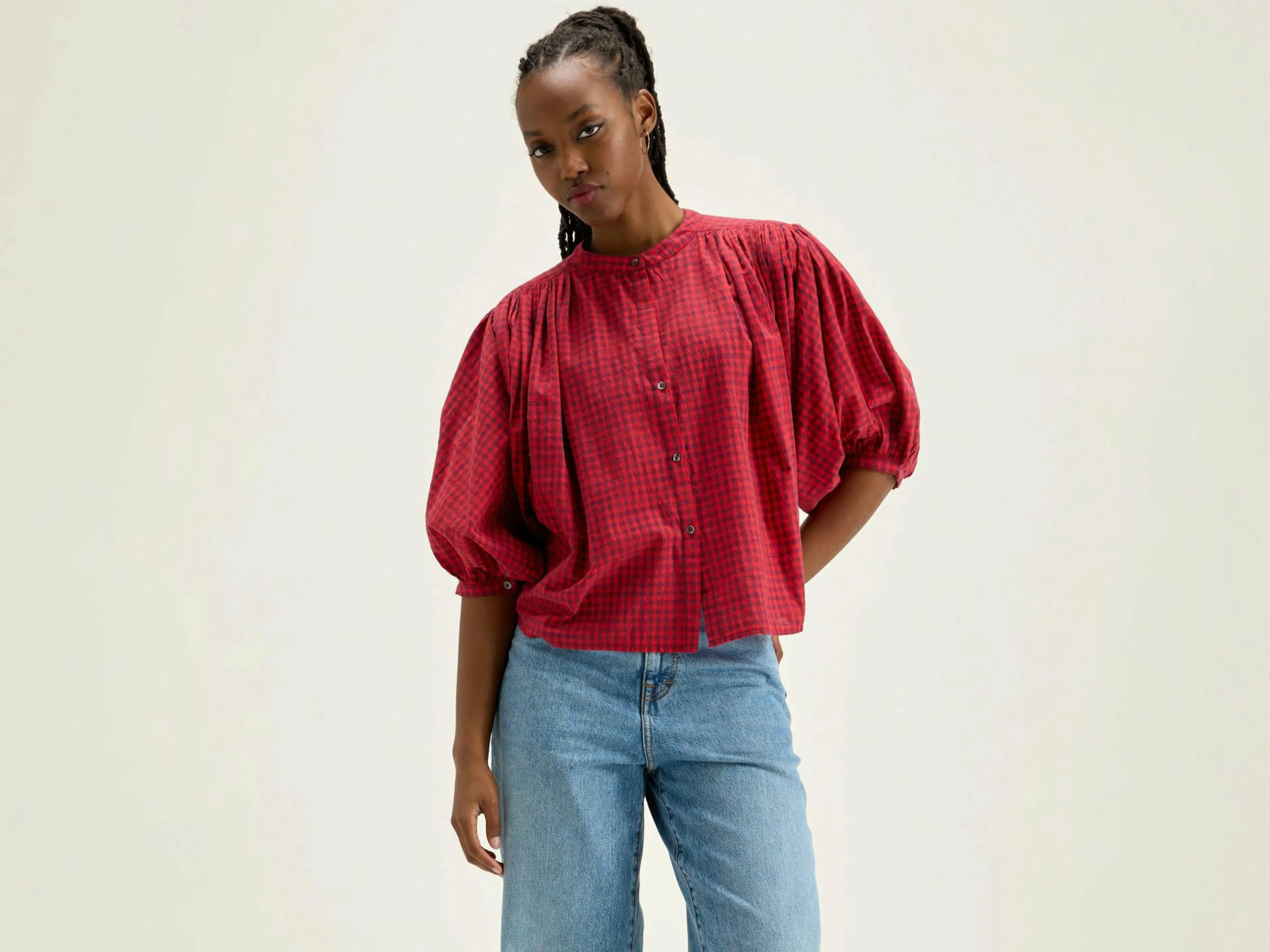 Blouses & Chemises-Bellerose Blouse Courte Ink Amore