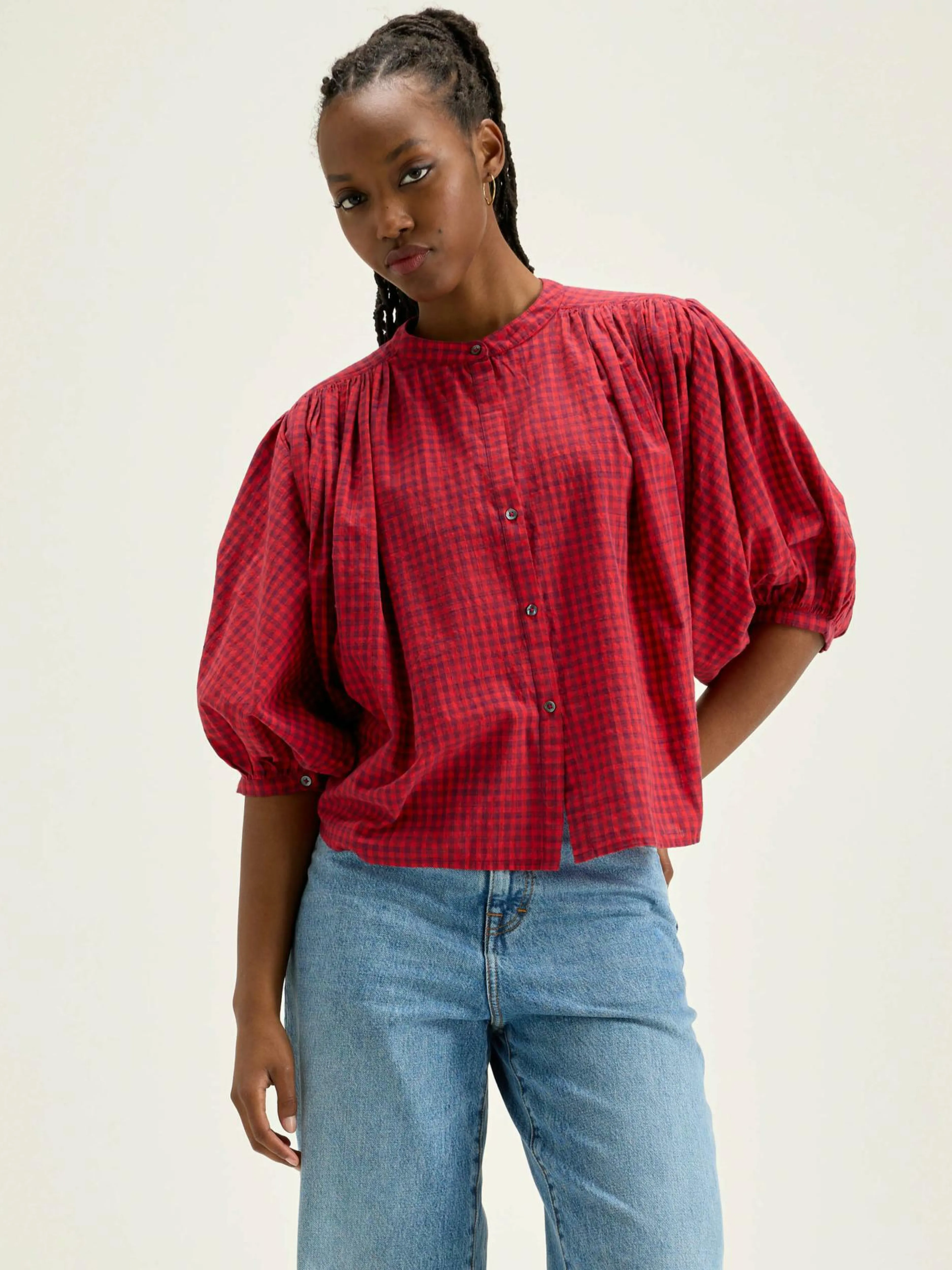 Blouses & Chemises-Bellerose Blouse Courte Ink Amore
