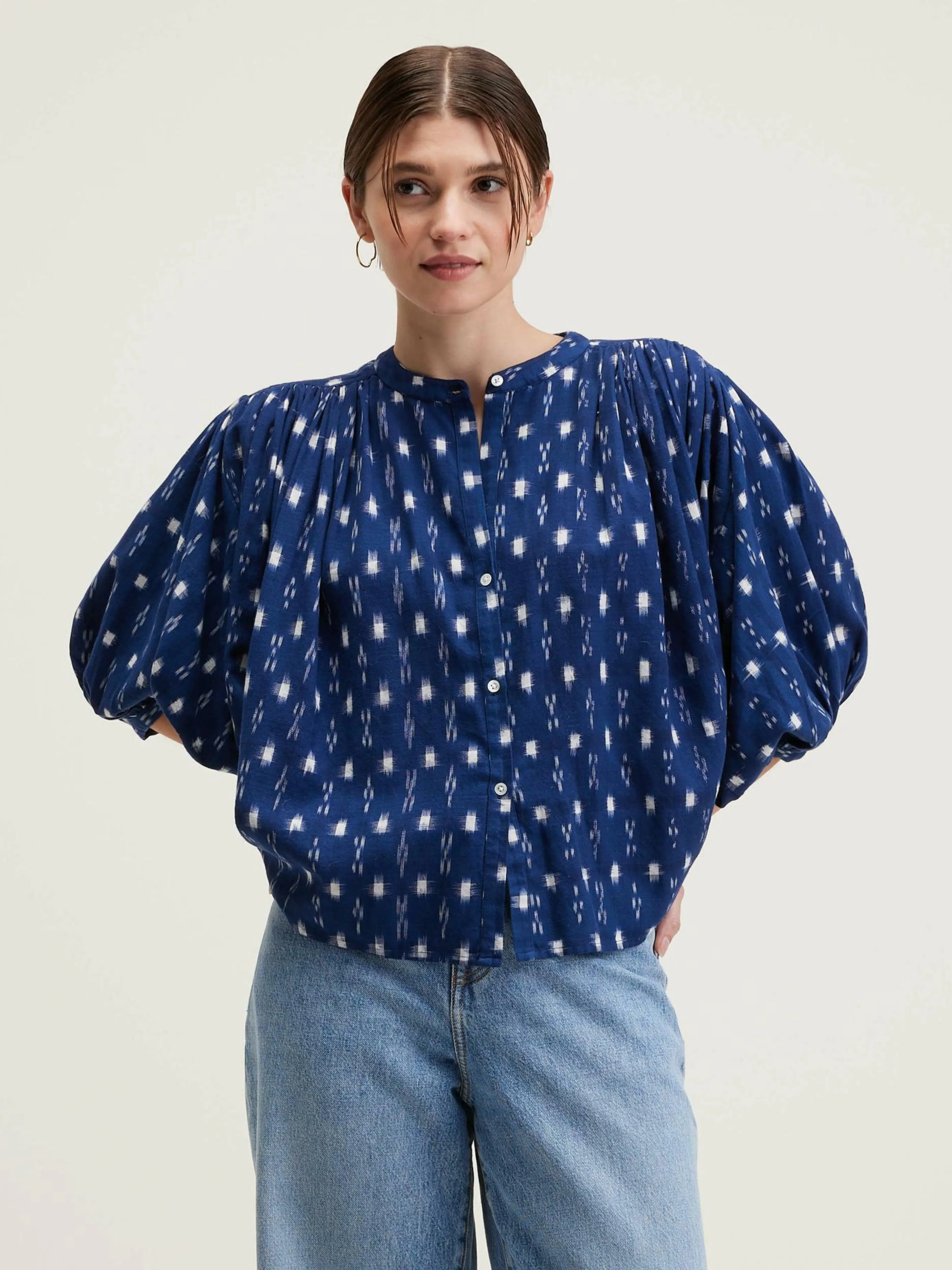 Blouses & Chemises-Bellerose Blouse Courte Ink Myosotis