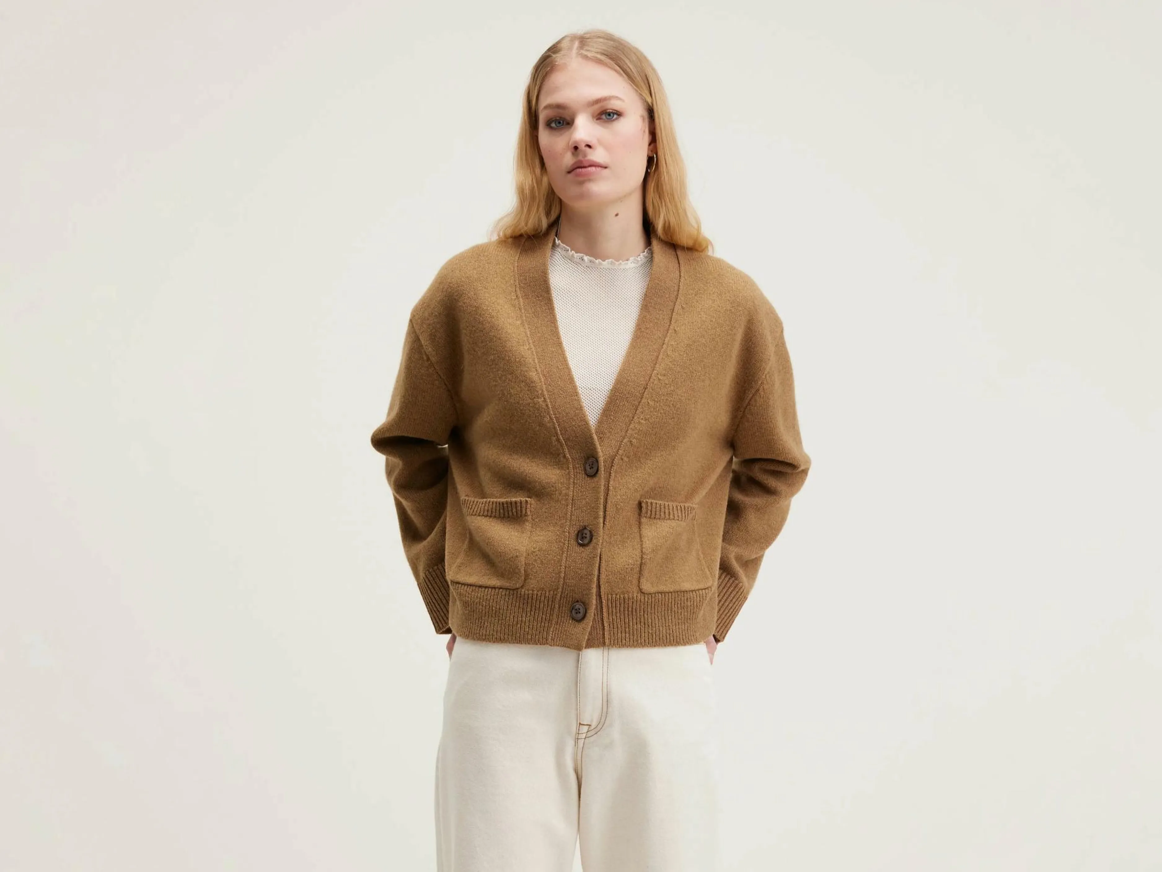 Mailles-Bellerose Cardigan Boxy Gaddin Tan