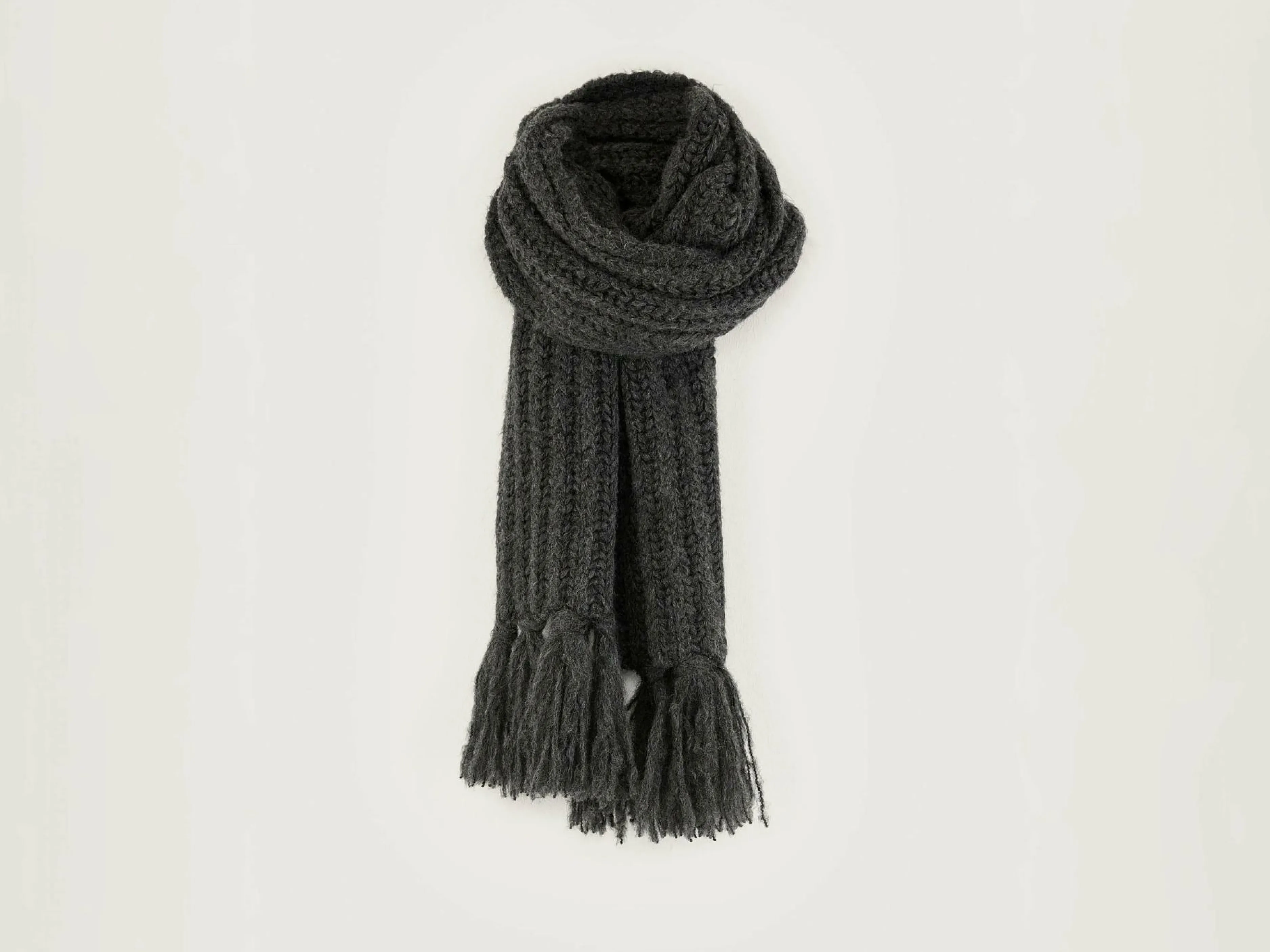 Écharpes & Foulards-Bellerose Écharpe Côtelée Lioko Mid grey