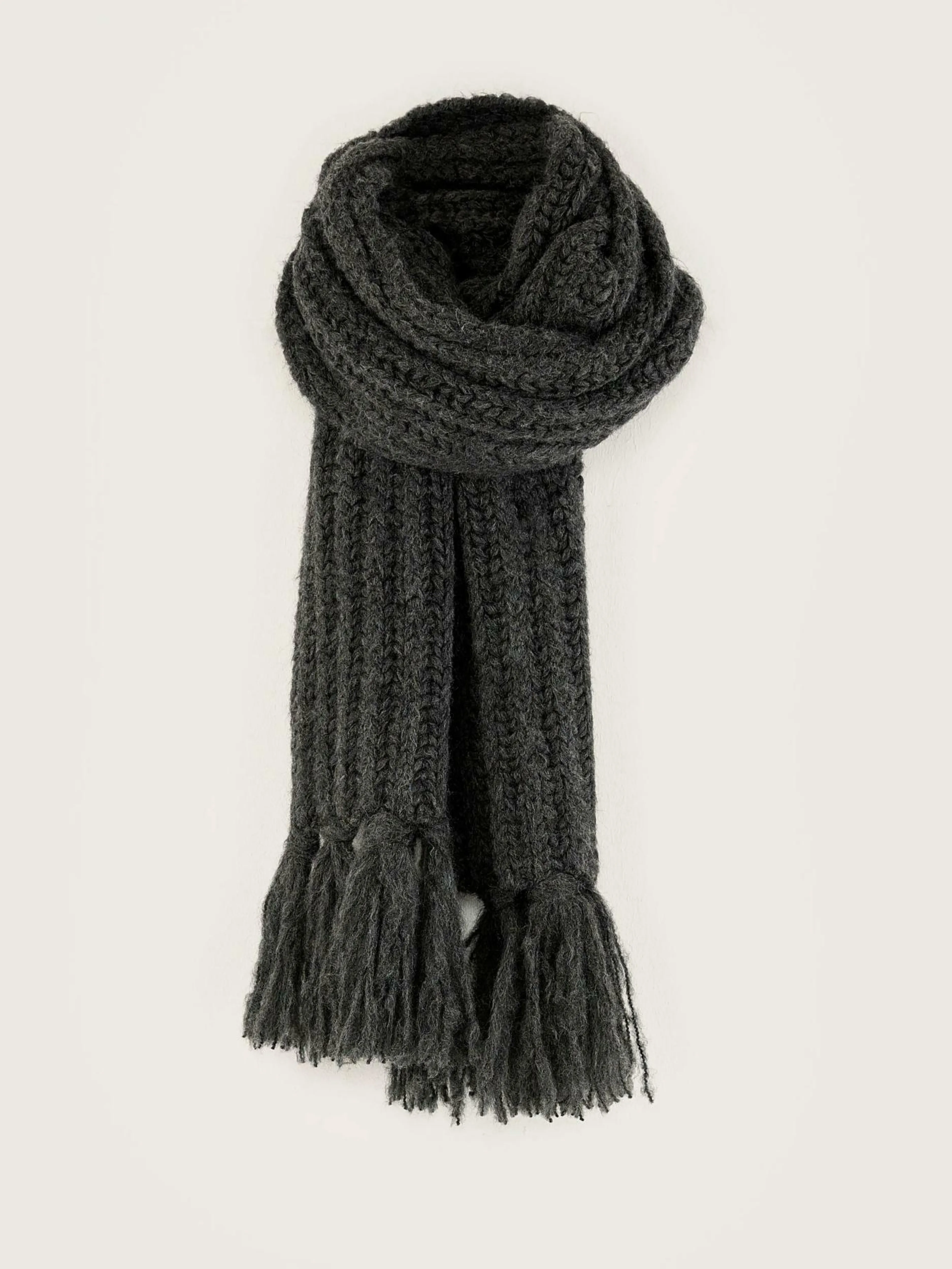 Écharpes & Foulards-Bellerose Écharpe Côtelée Lioko Mid grey