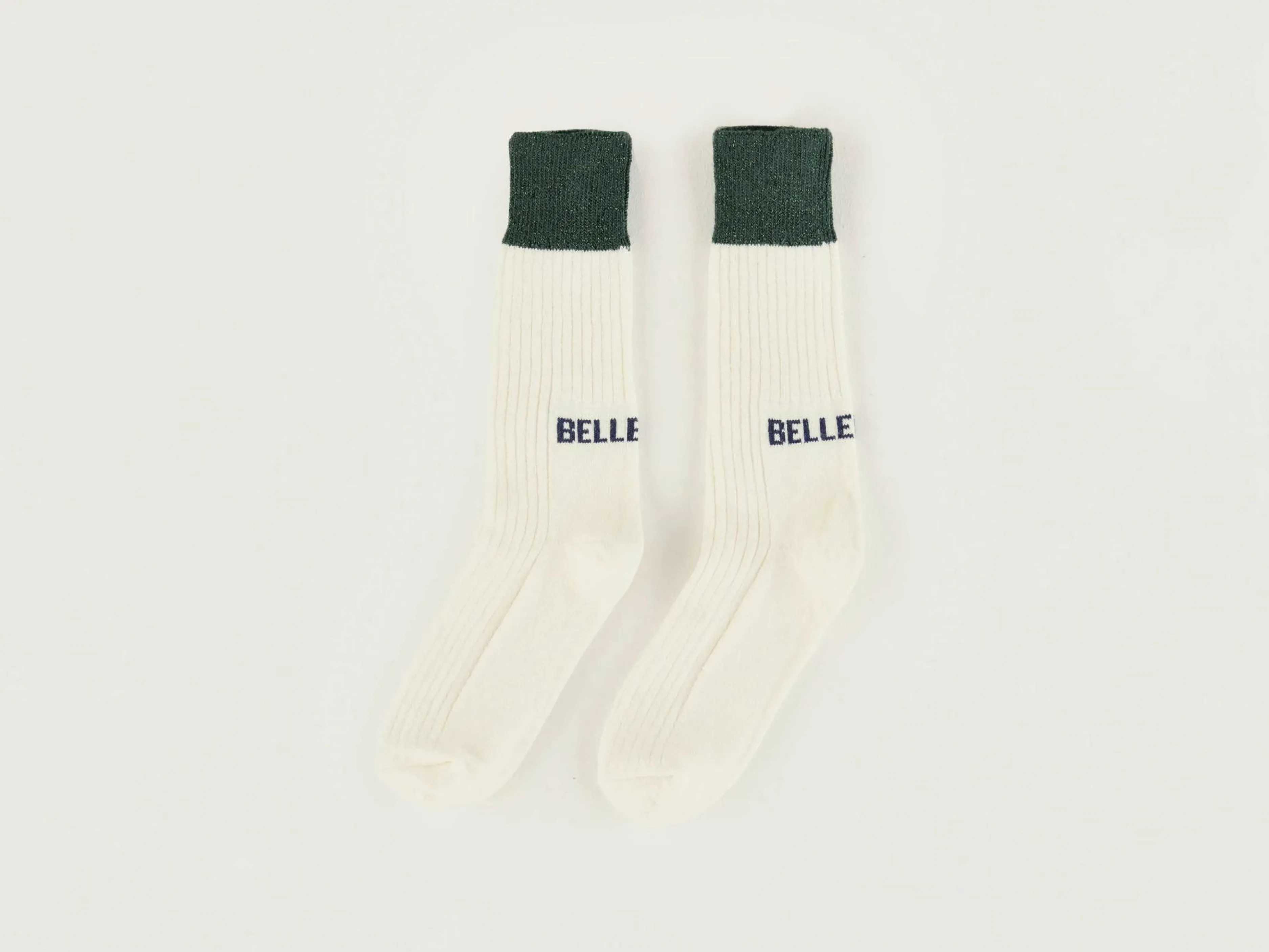 Chaussettes-Bellerose Chaussettes En Maille Vocin Ecru