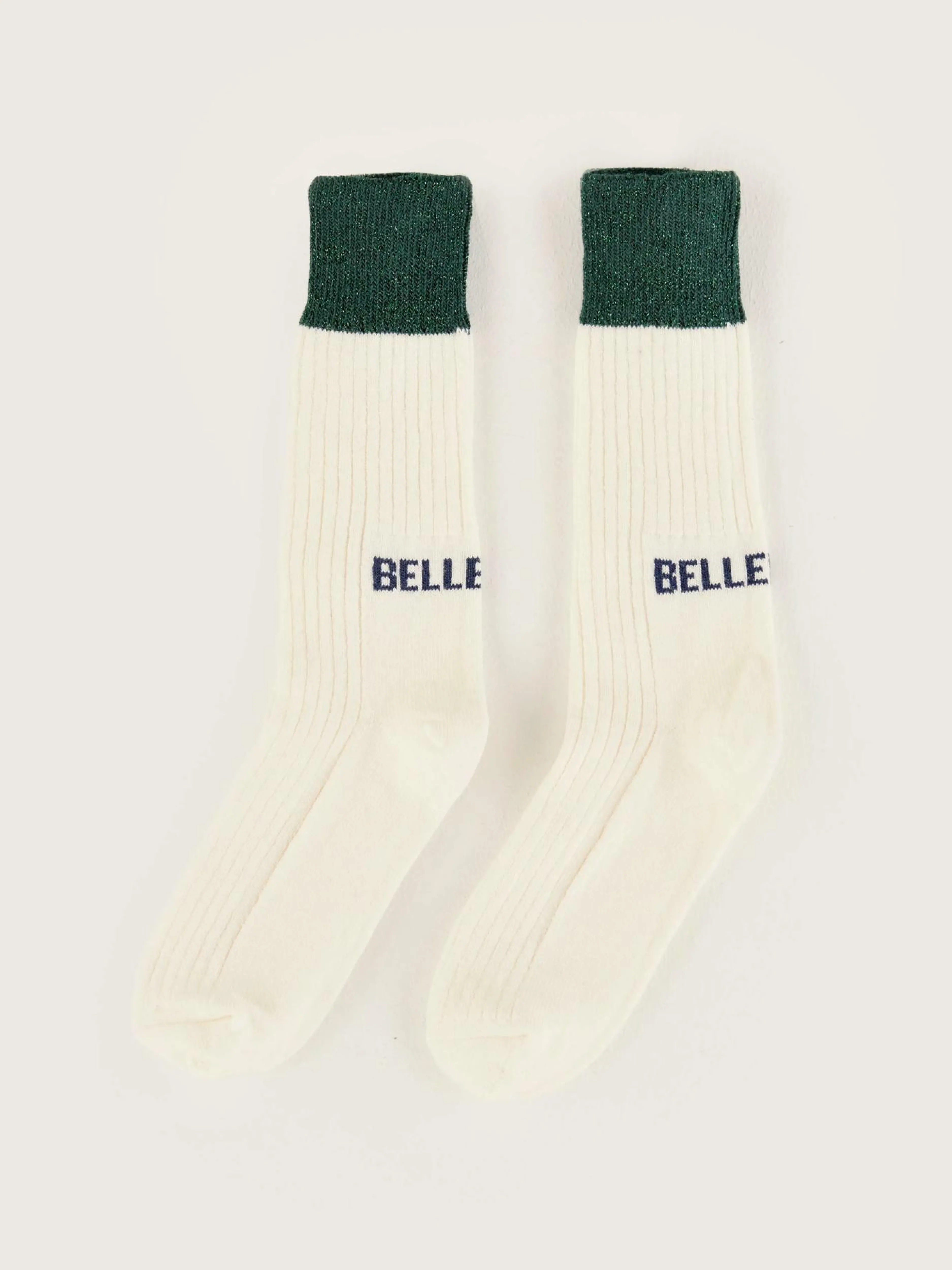 Chaussettes-Bellerose Chaussettes En Maille Vocin Ecru
