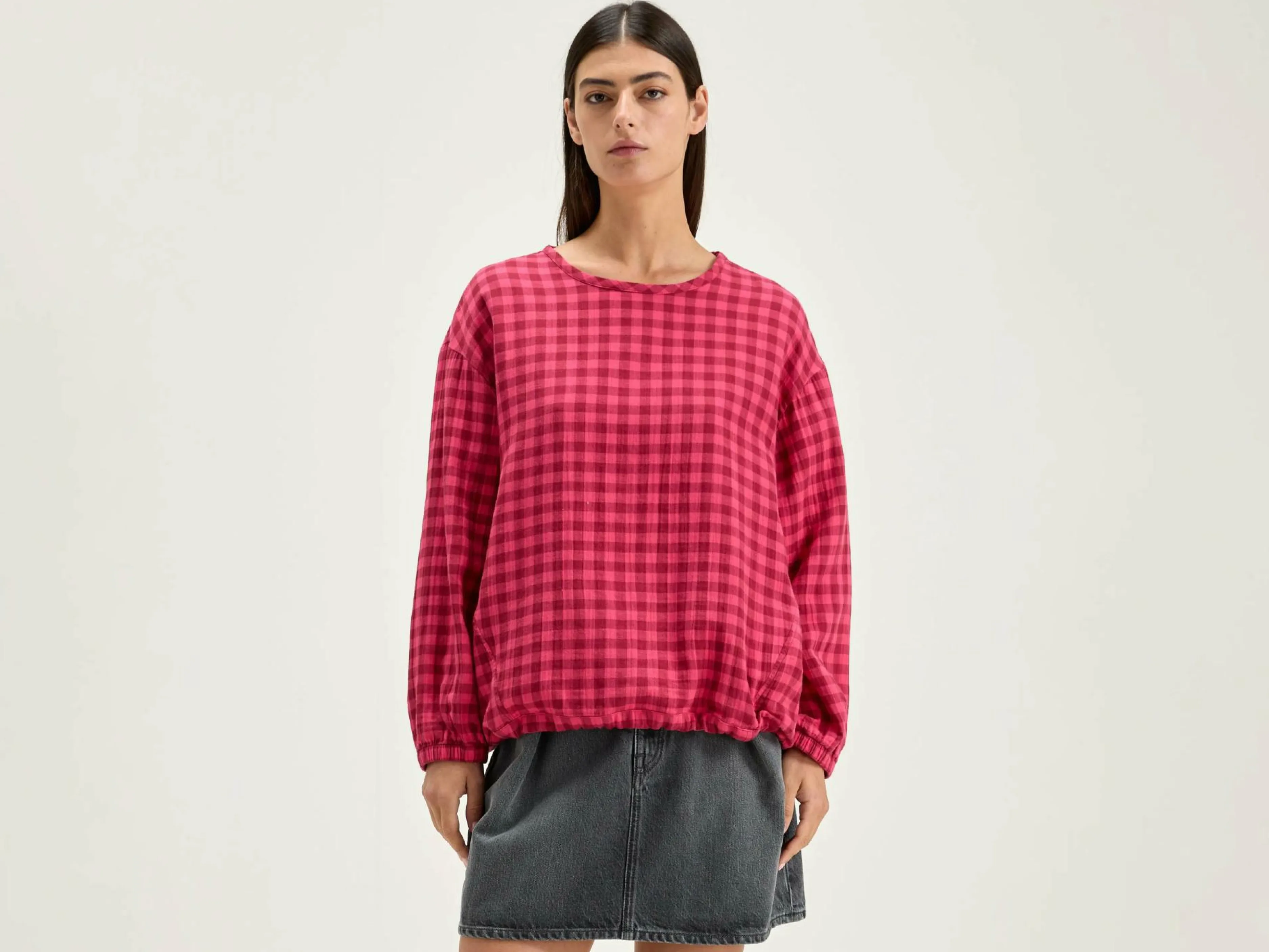 Blouses & Chemises-Bellerose Chemise à Carreaux Padoue Fushia