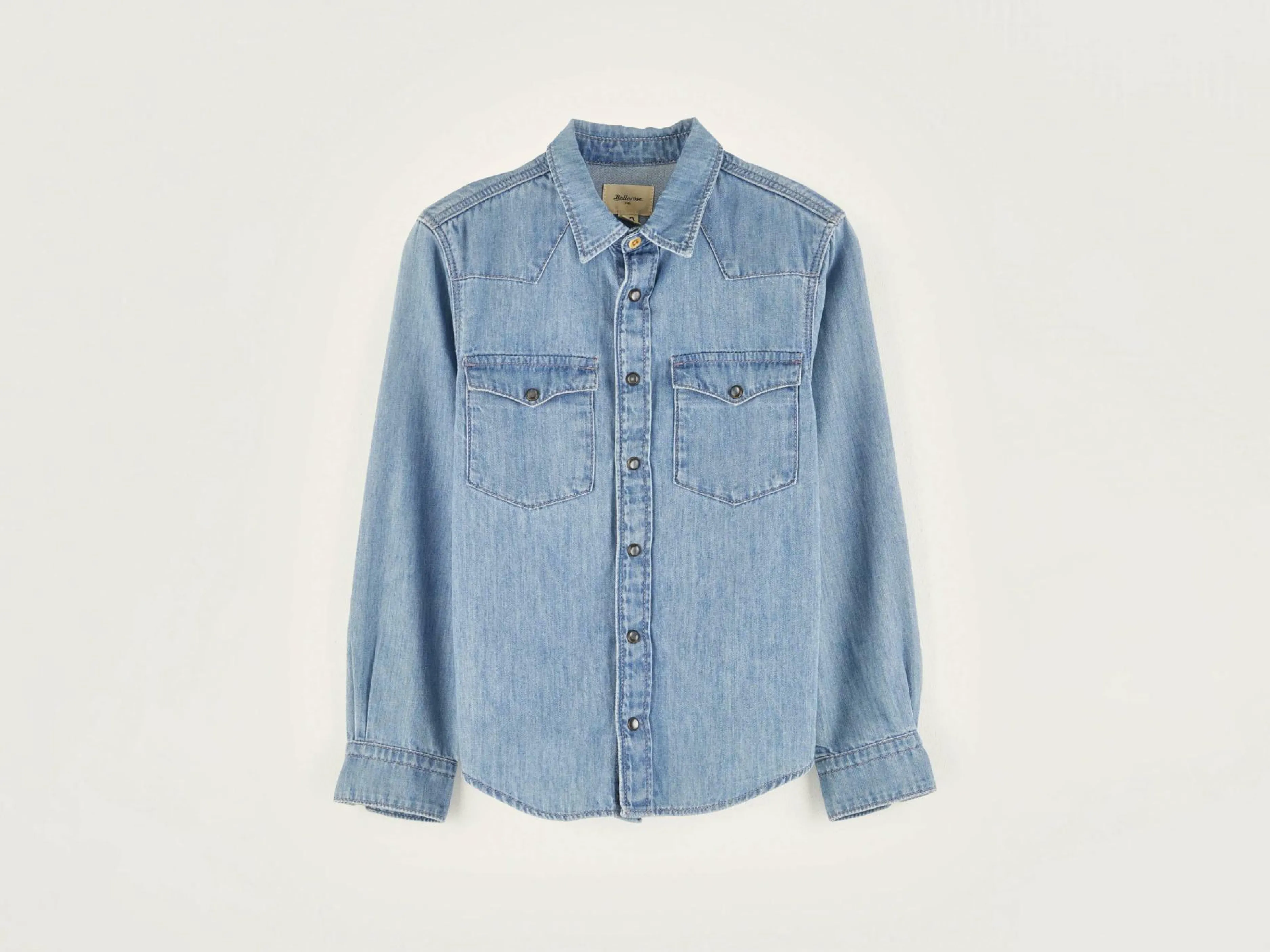 Chemises-Bellerose Chemise En Denim Peio Bleach