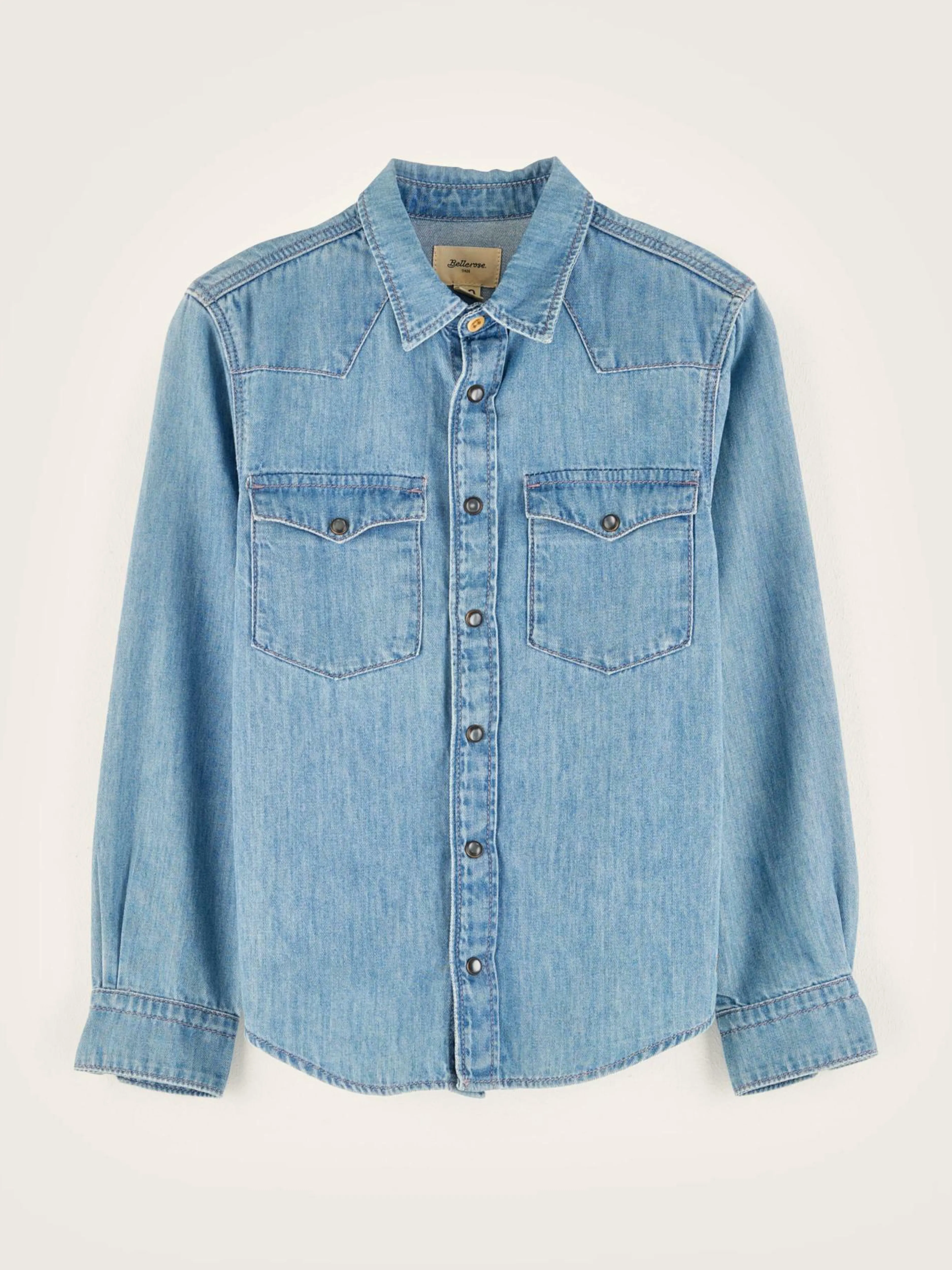 Chemises-Bellerose Chemise En Denim Peio Bleach