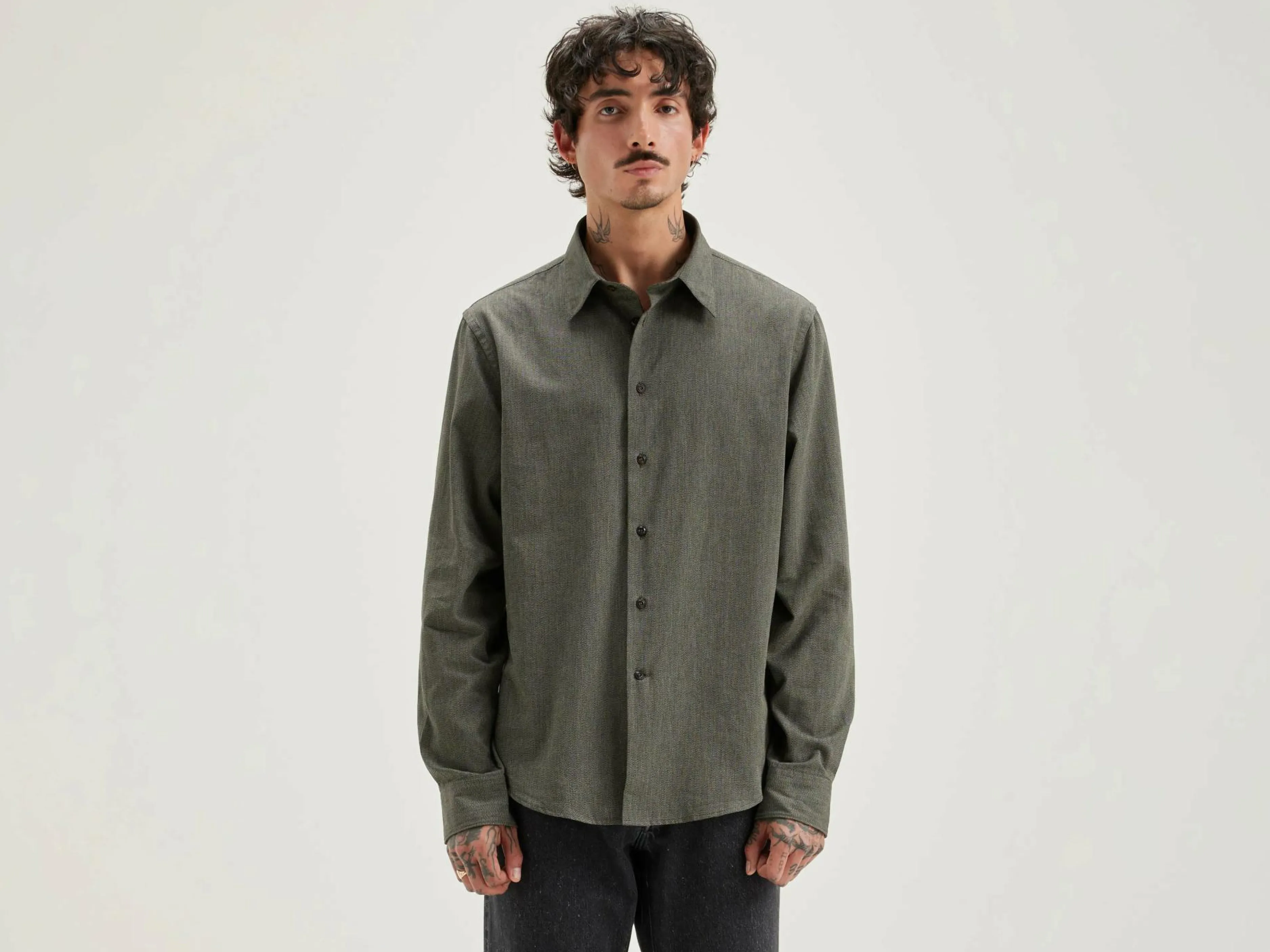 Chemises-Bellerose Chemise En Popeline Franklin Acier
