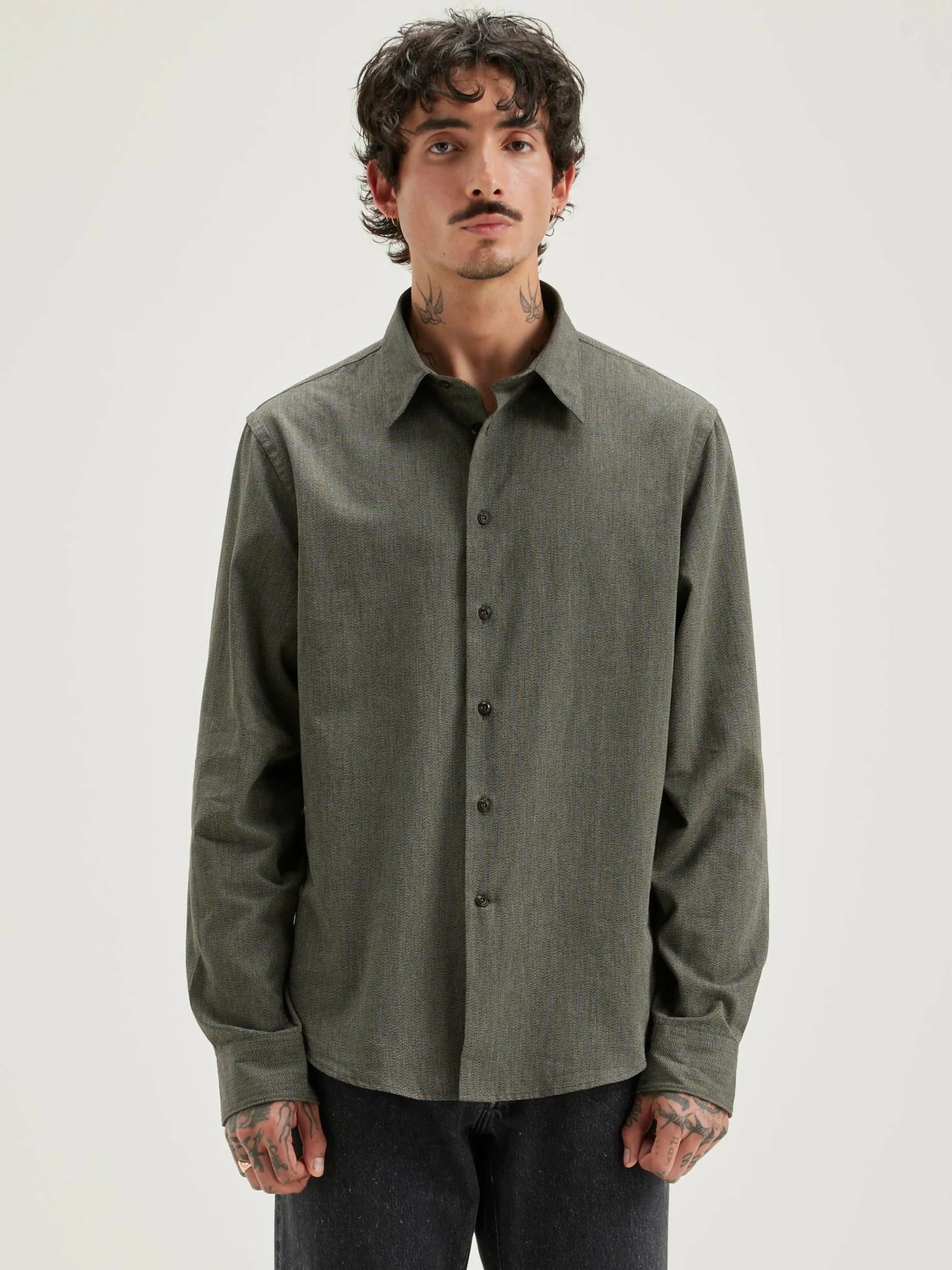 Chemises-Bellerose Chemise En Popeline Franklin Acier