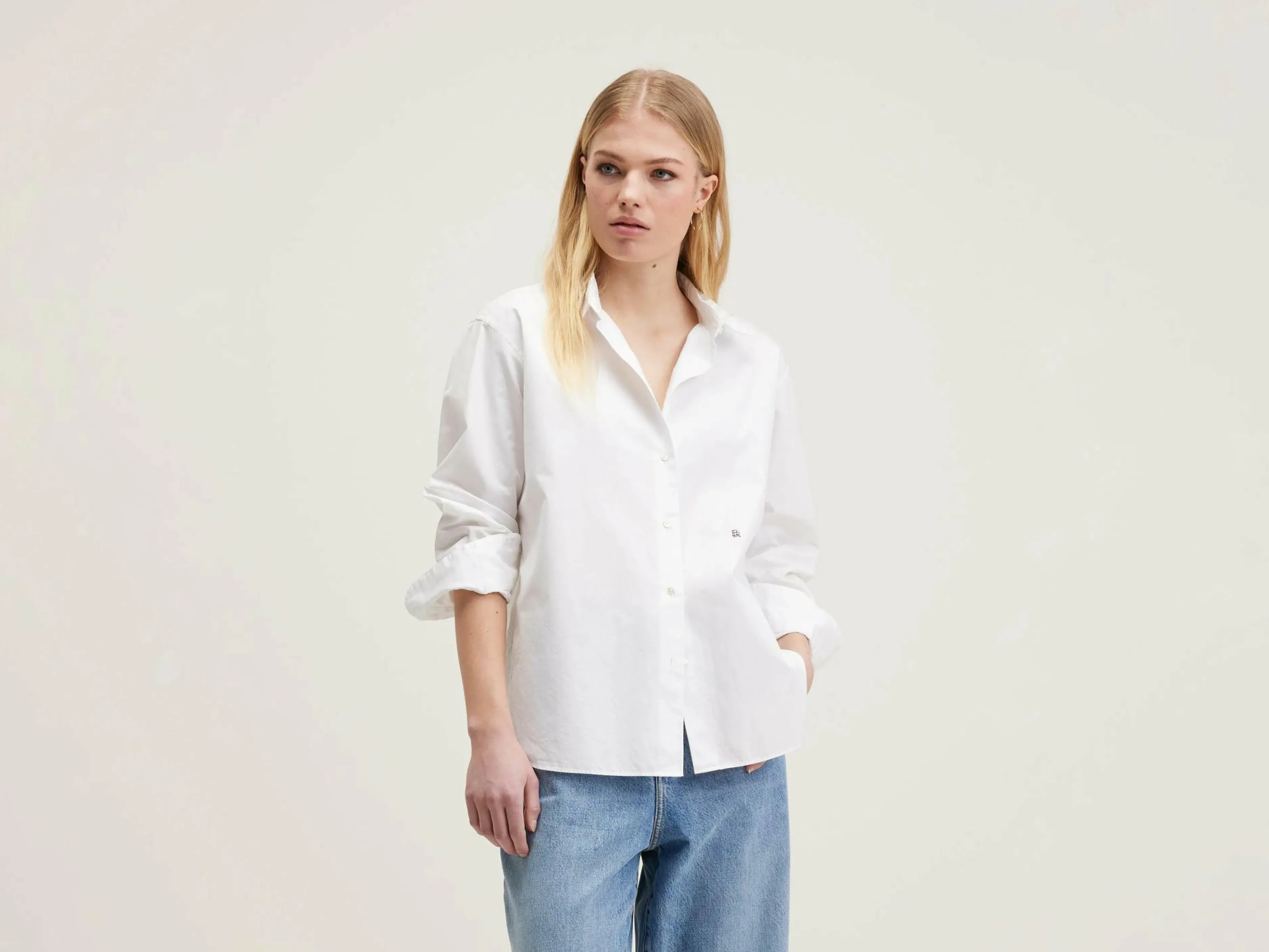 Blouses & Chemises-Bellerose Chemise En Popeline Gastoo White