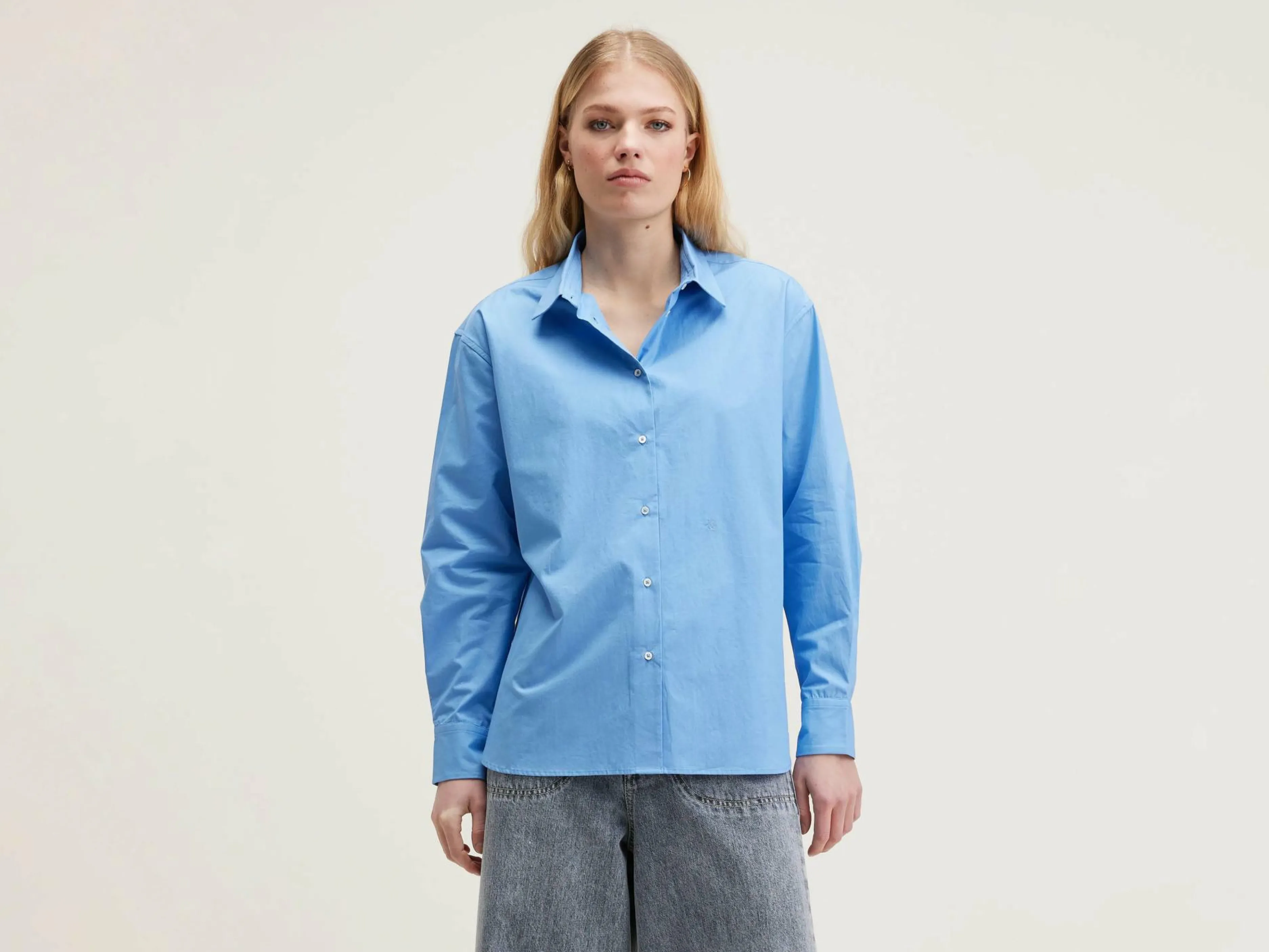 Blouses & Chemises-Bellerose Chemise En Popeline Gastoo Azurine