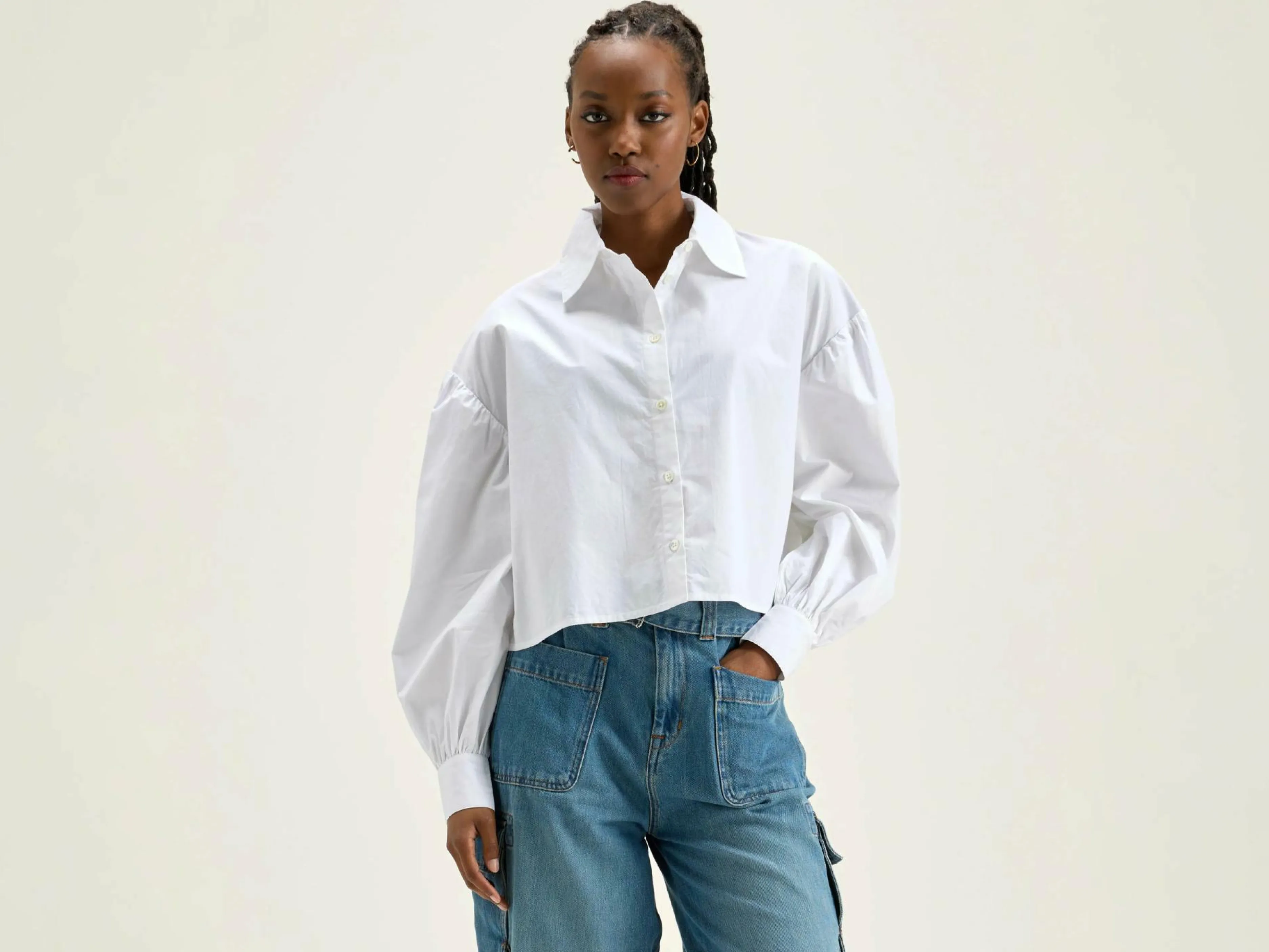 Blouses & Chemises-Bellerose Chemise En Popeline Kinga White