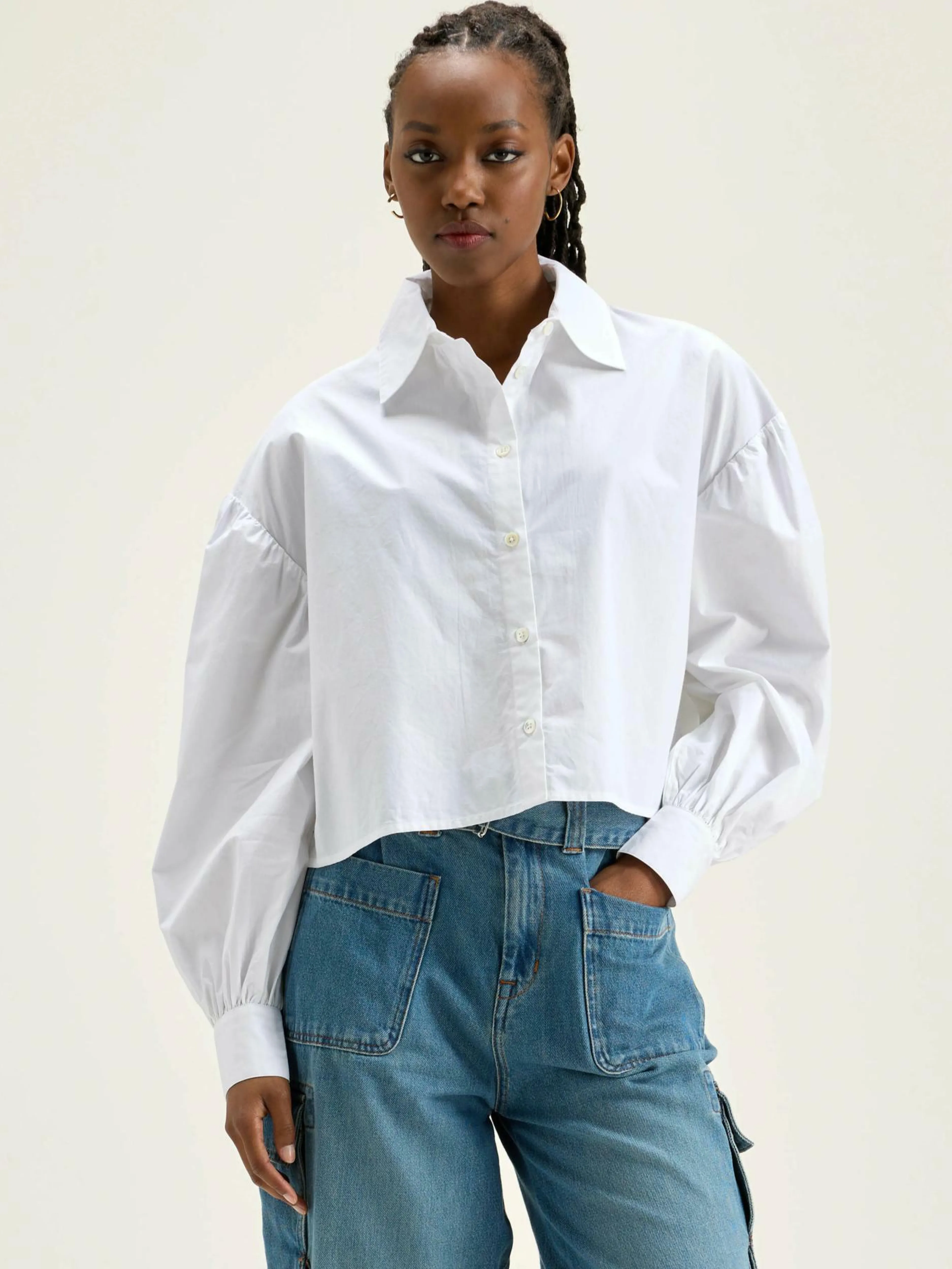 Blouses & Chemises-Bellerose Chemise En Popeline Kinga White