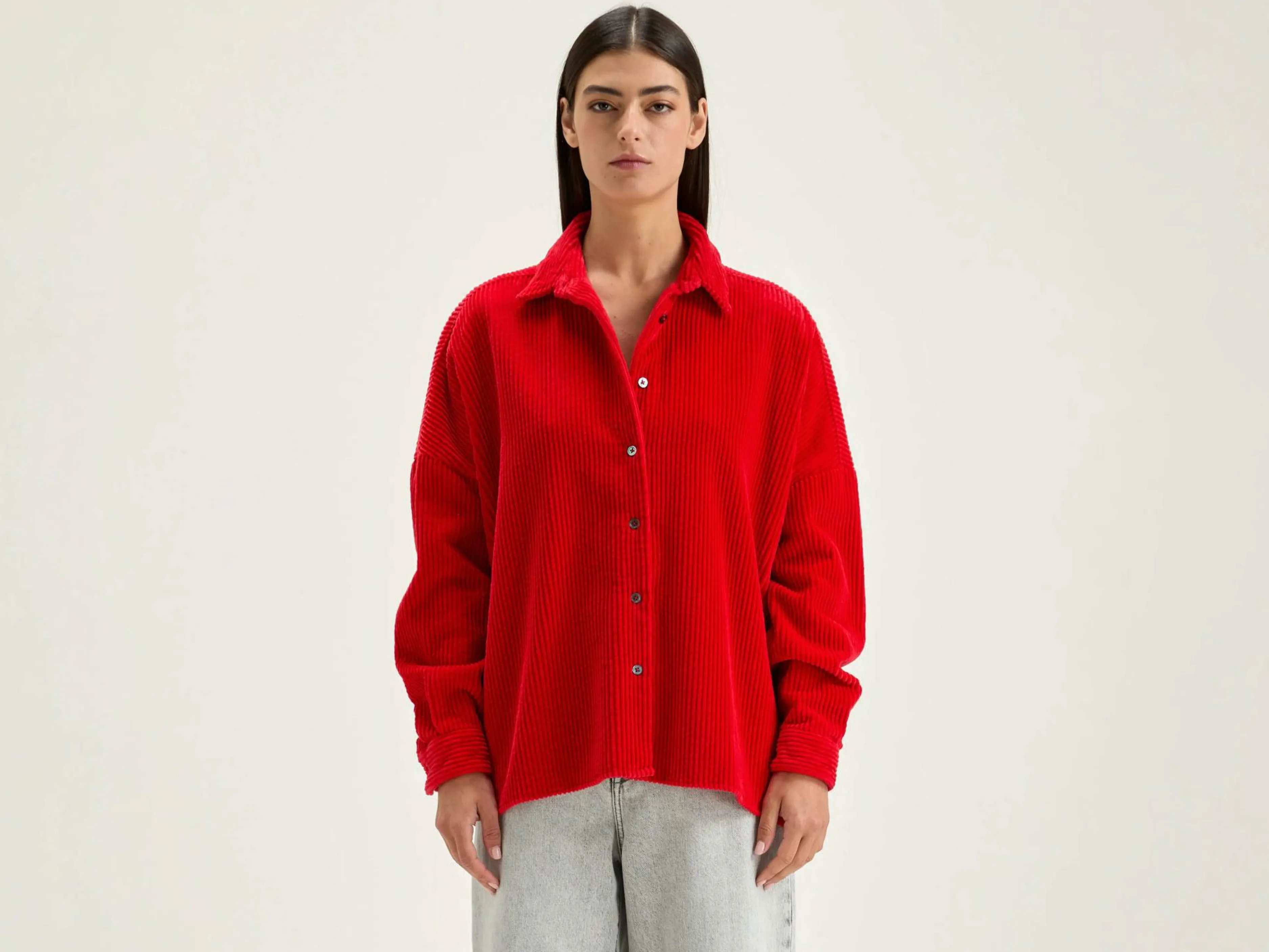 Blouses & Chemises-Bellerose Chemise En Velours Côtelé Ginna Sanguine