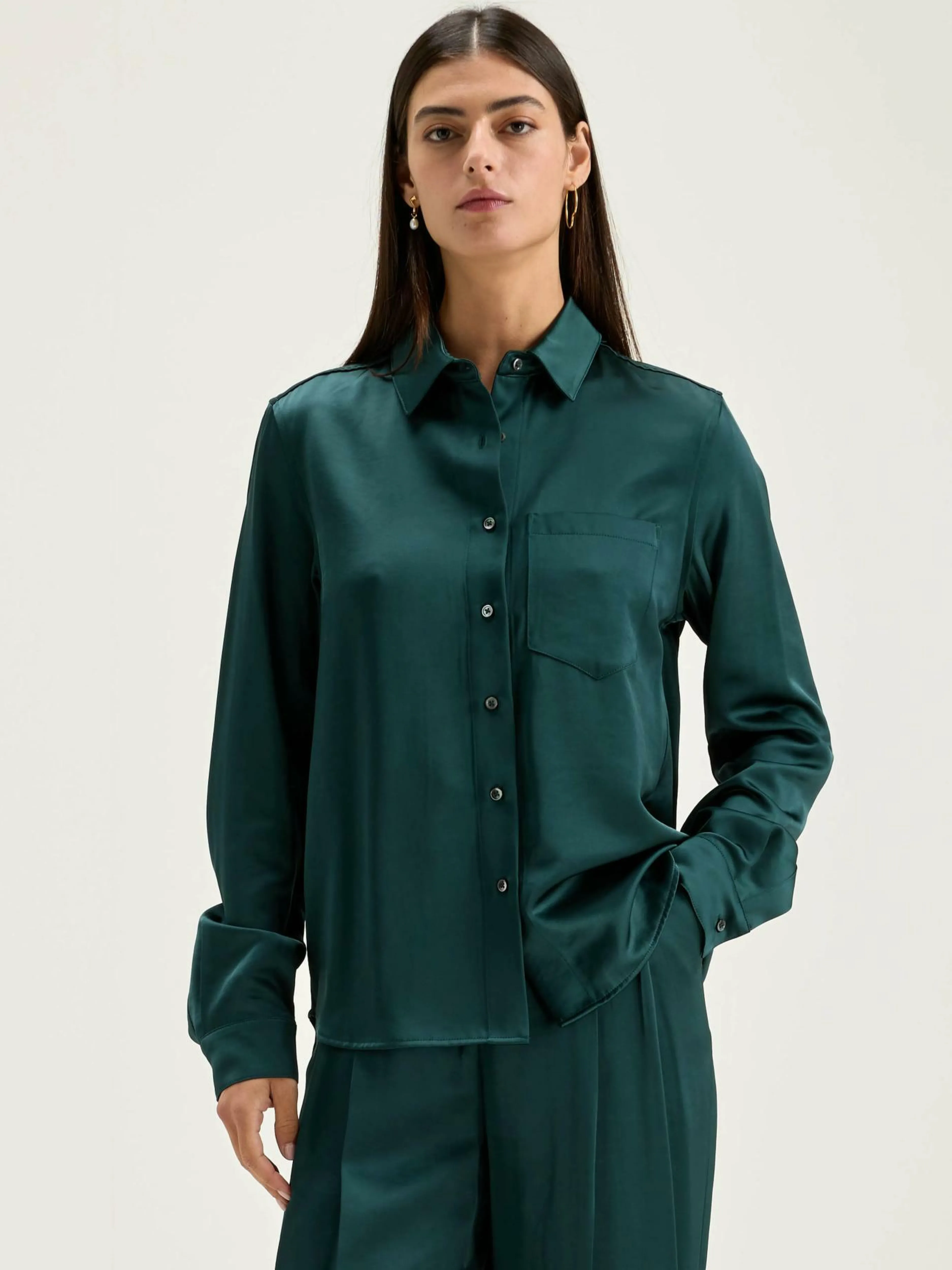 Blouses & Chemises-Bellerose Chemise Pekin Hunter