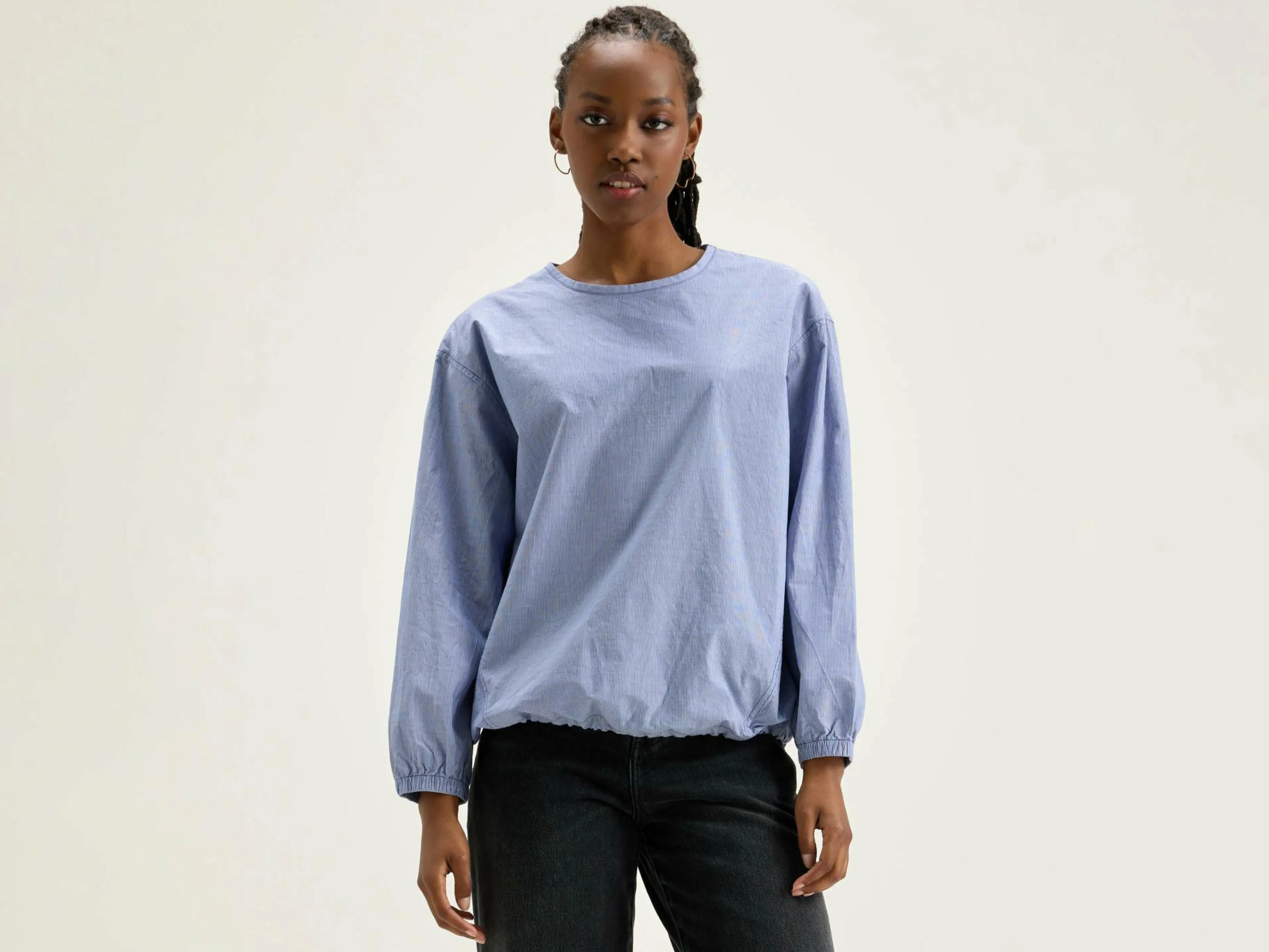 Blouses & Chemises-Bellerose Chemise Rayée Padoue Myrtille