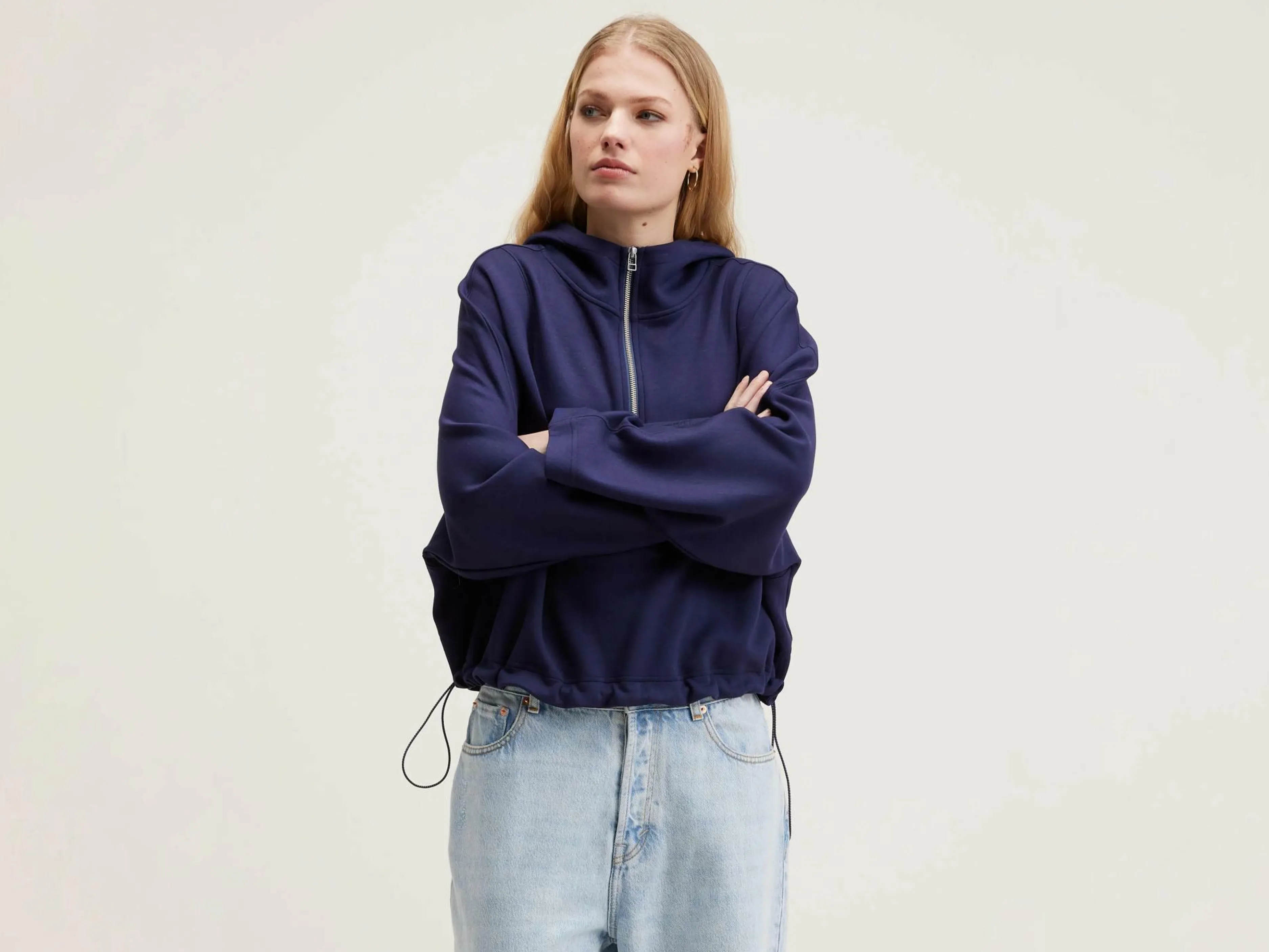 Sweatshirts-Bellerose Hoodie à Manches Larges Tates Naval