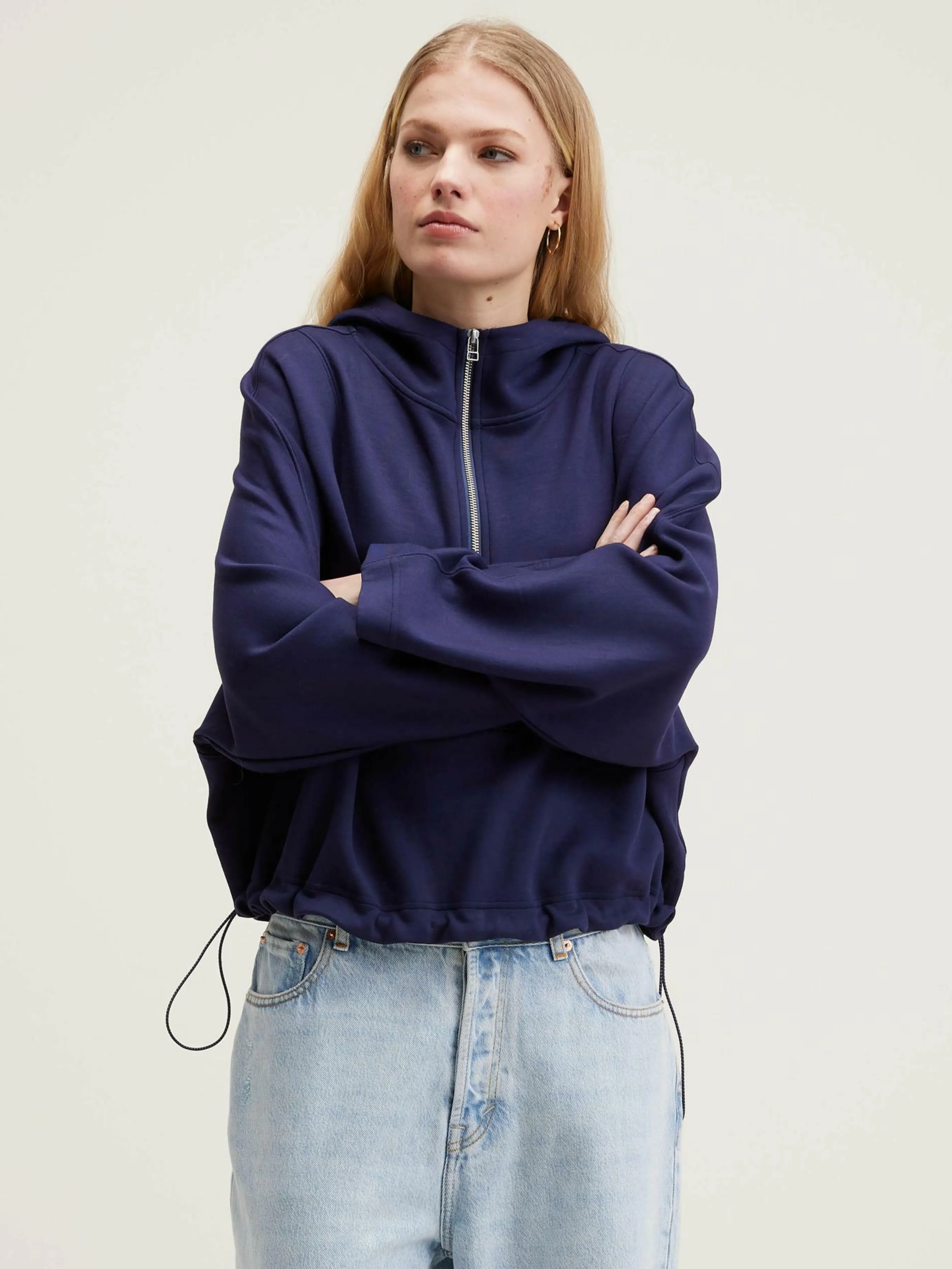 Sweatshirts-Bellerose Hoodie à Manches Larges Tates Naval