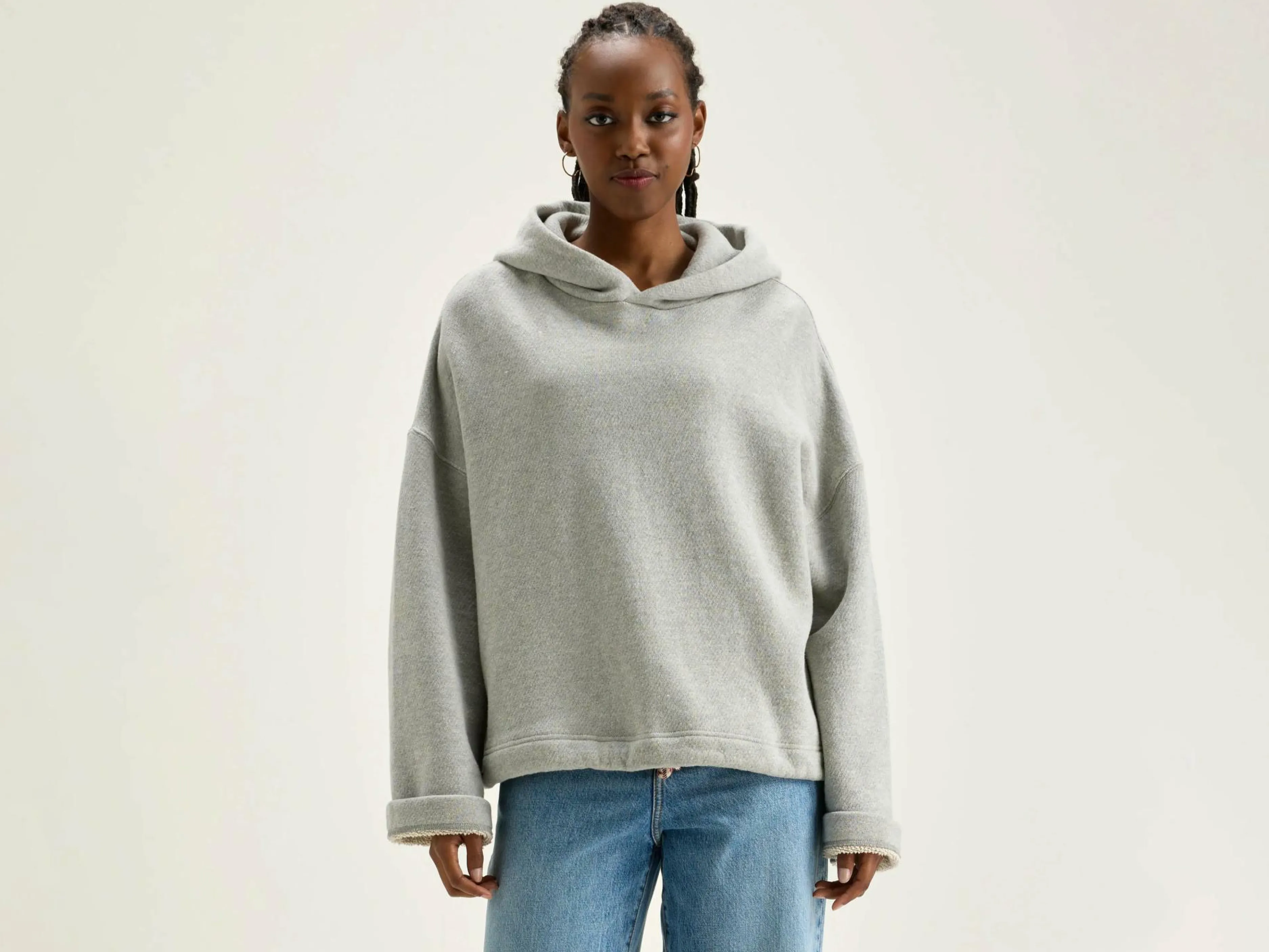 Sweatshirts-Bellerose Hoodie Cate Heather grey