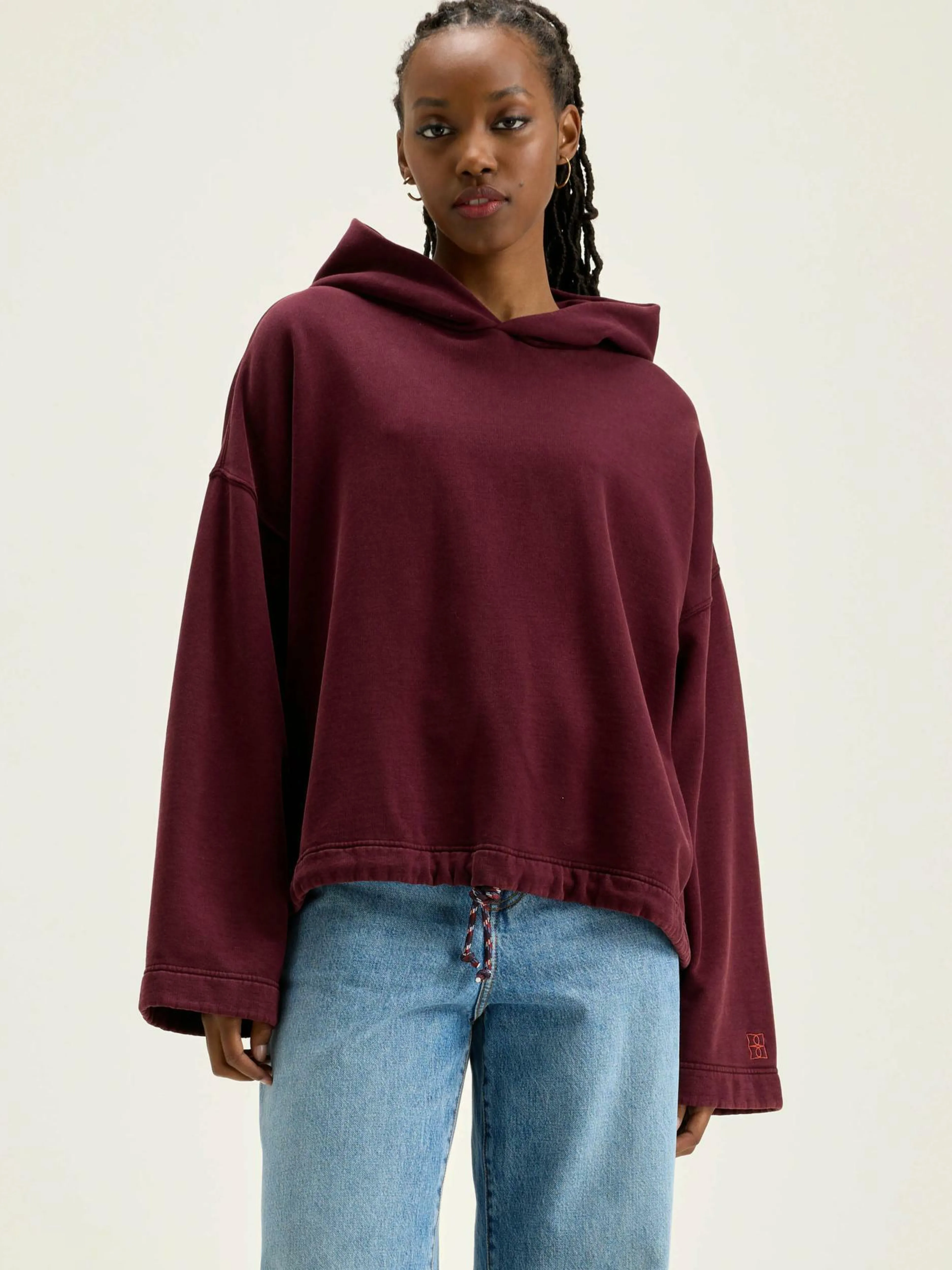 Sweatshirts-Bellerose Hoodie Cate Wine