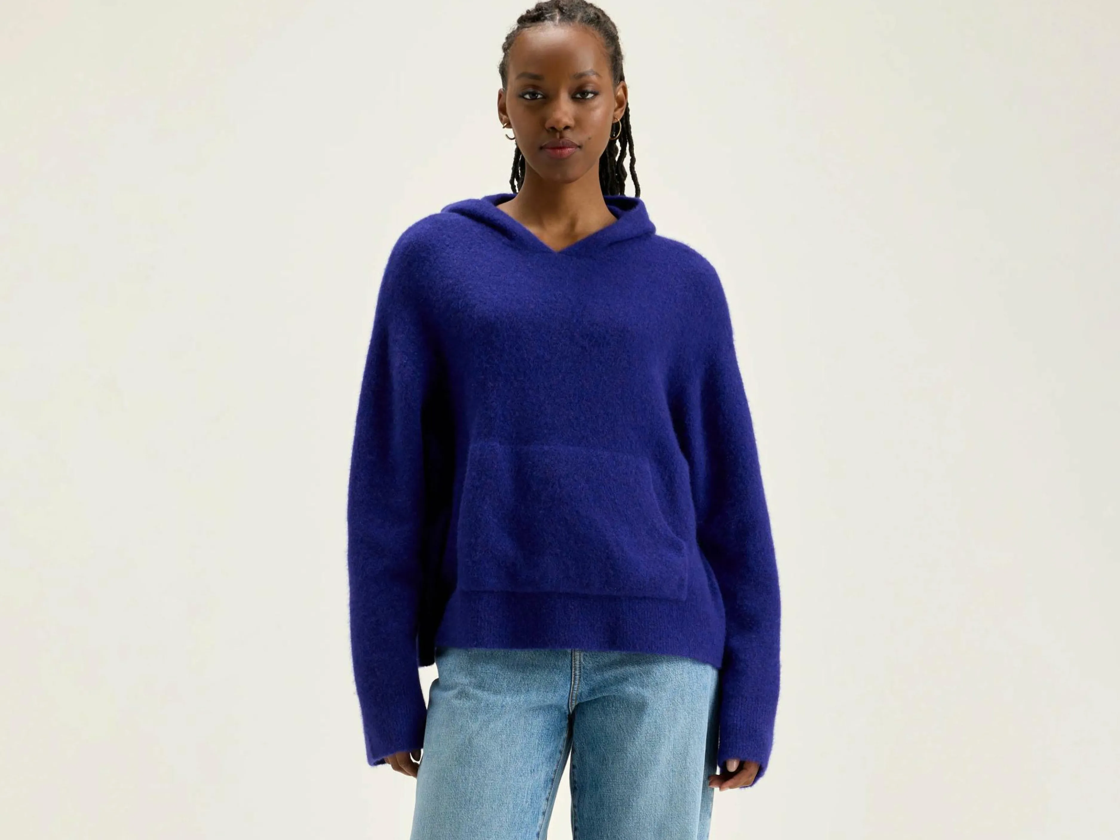Mailles-Bellerose Hoodie En Maille Dera Iris bloom