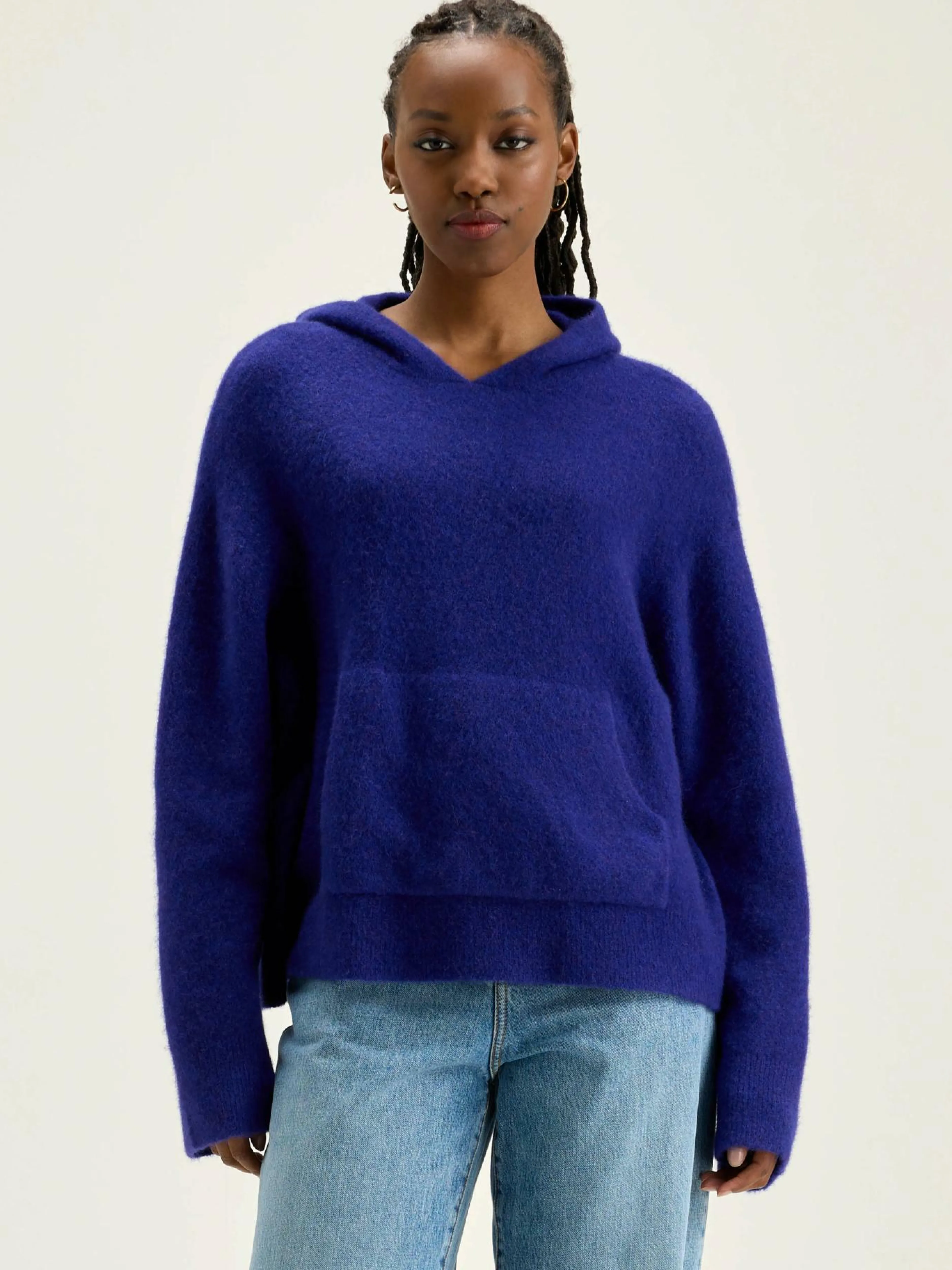 Mailles-Bellerose Hoodie En Maille Dera Iris bloom
