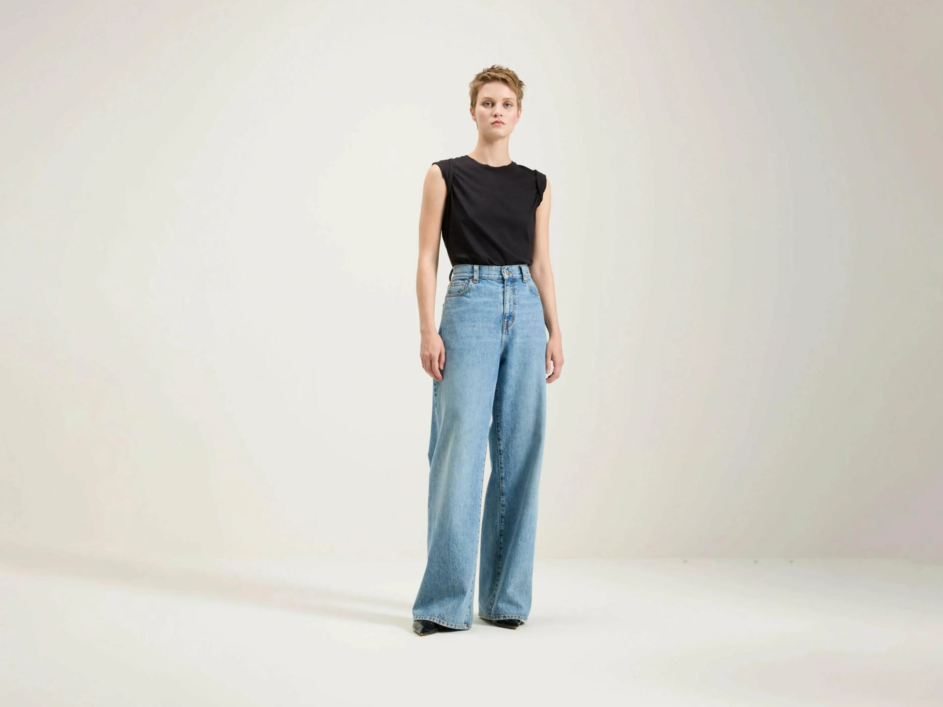 Denim-Bellerose Jean Boyfriend Parthe Used light blue