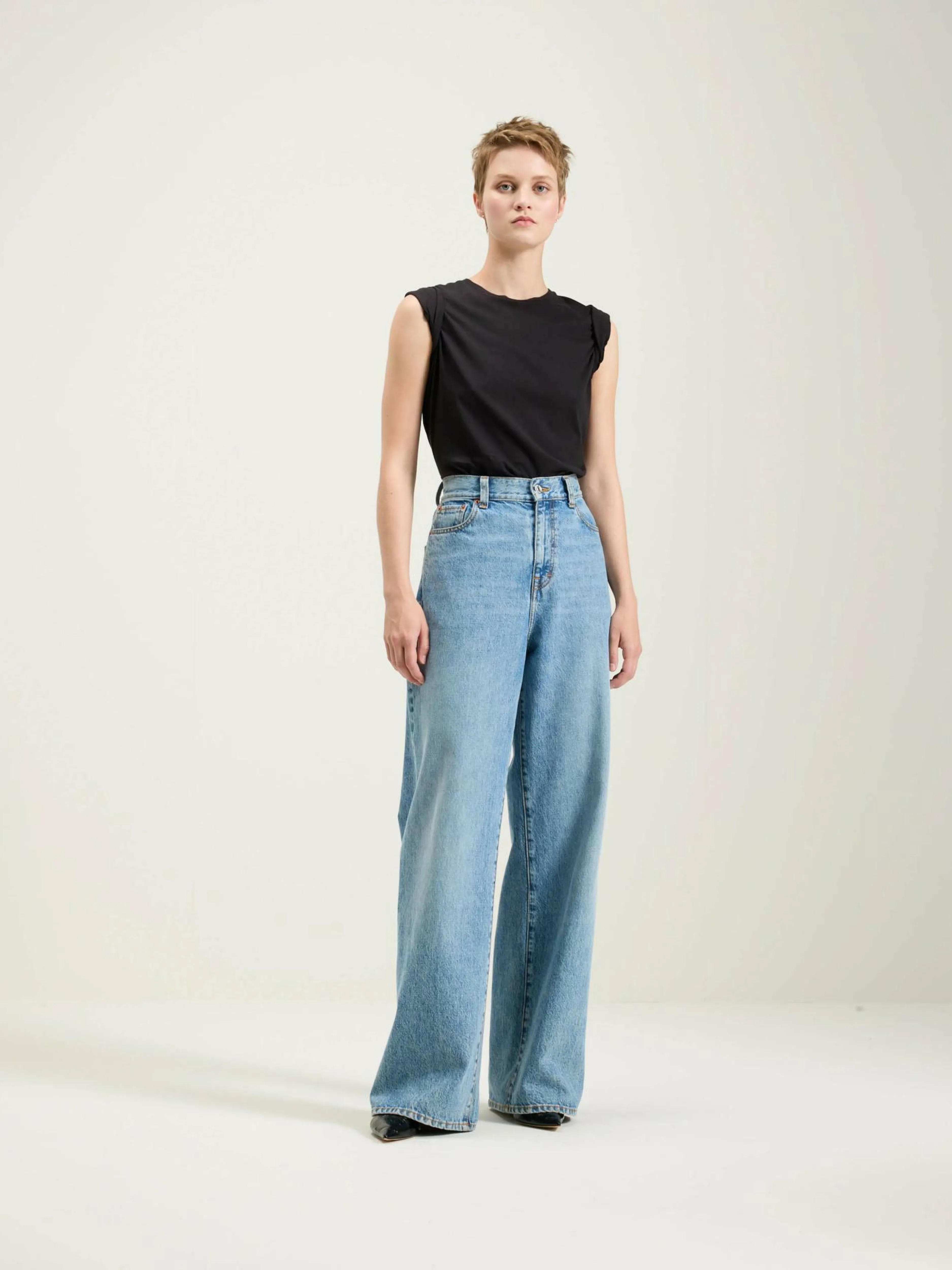 Denim-Bellerose Jean Boyfriend Parthe Used light blue