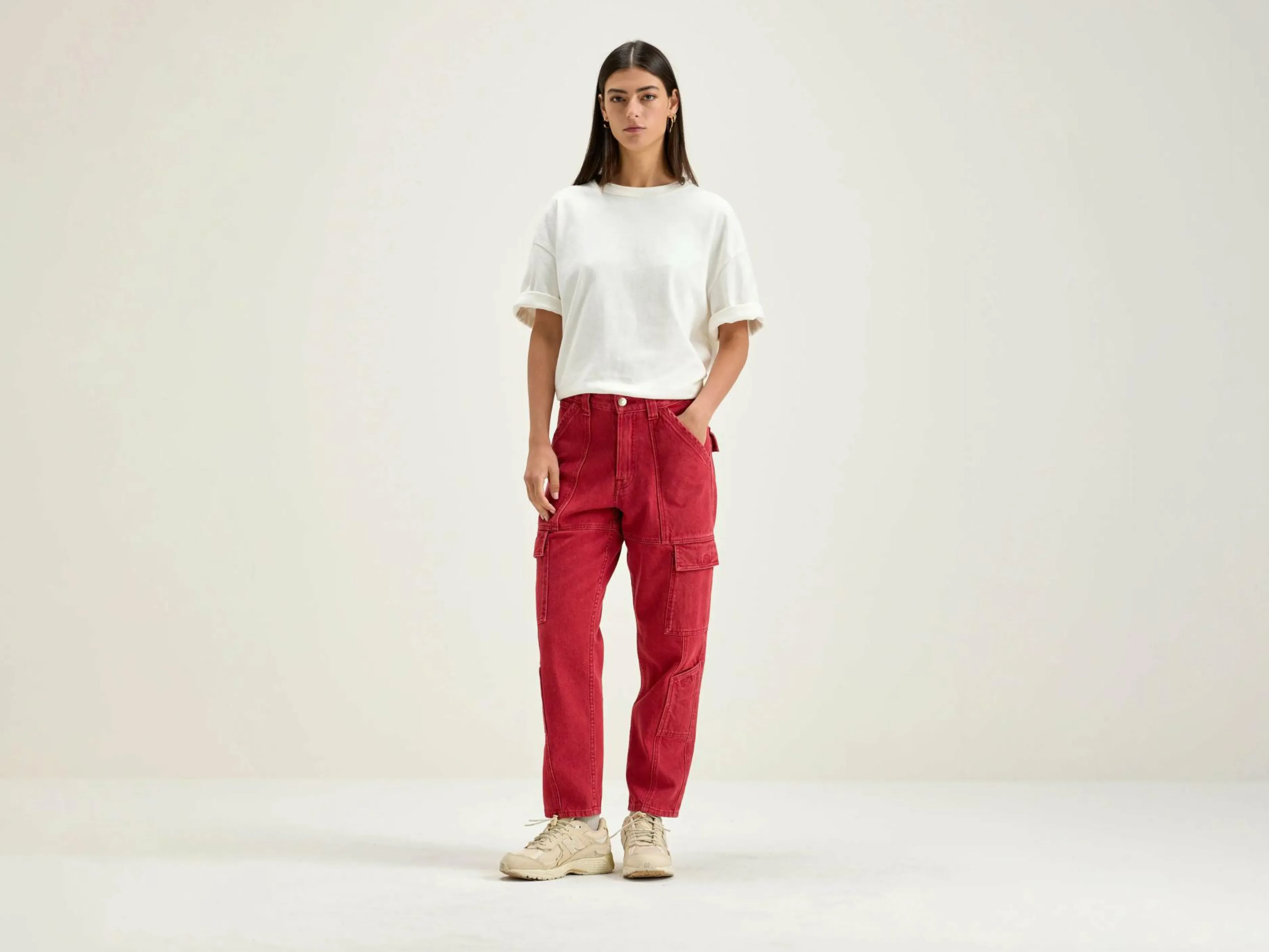 Pantalons-Bellerose Jean Cargo Ajusté Pandora