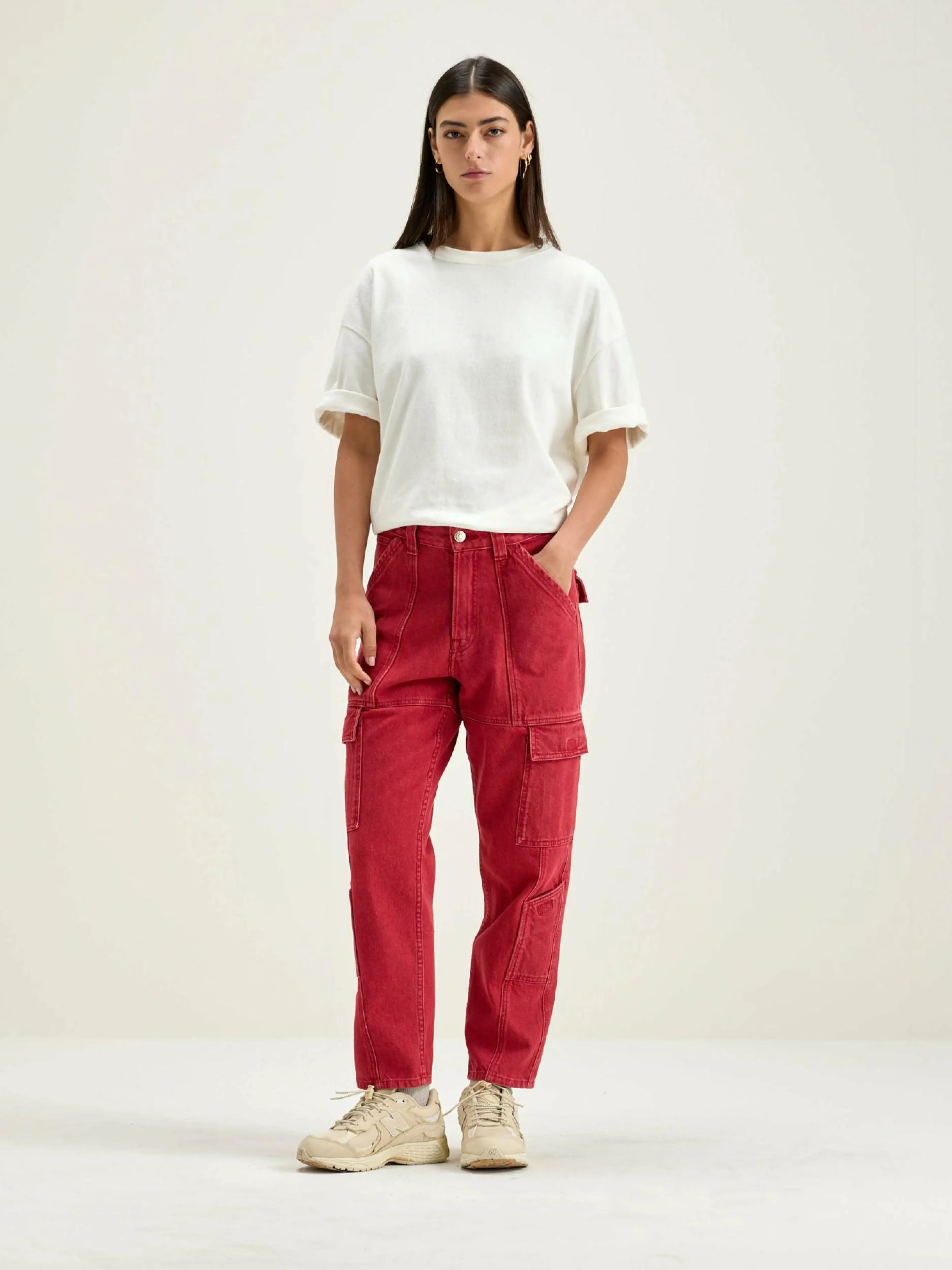 Pantalons-Bellerose Jean Cargo Ajusté Pandora
