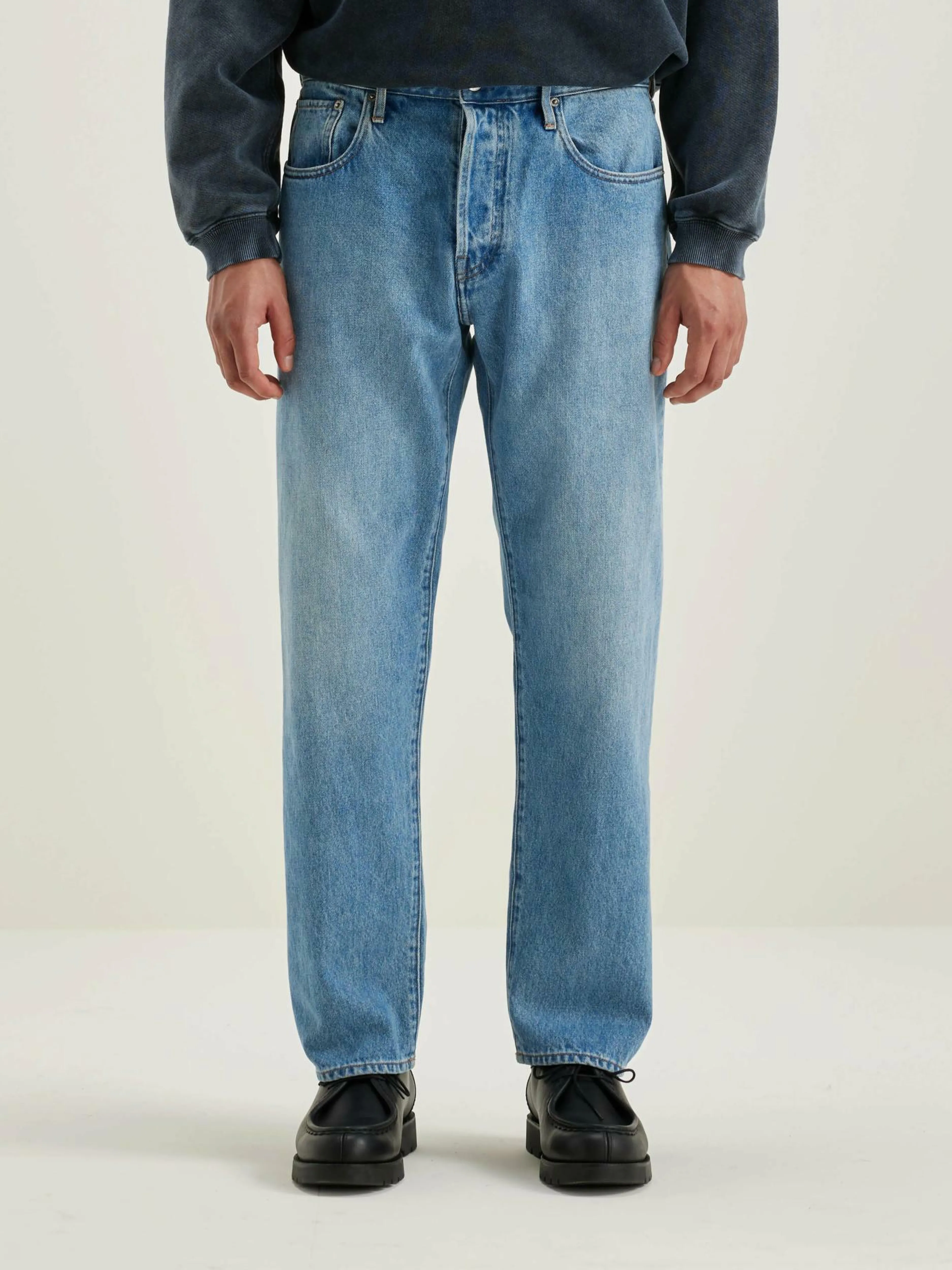 Denim-Bellerose Jean Dad-style Percy Stone wash