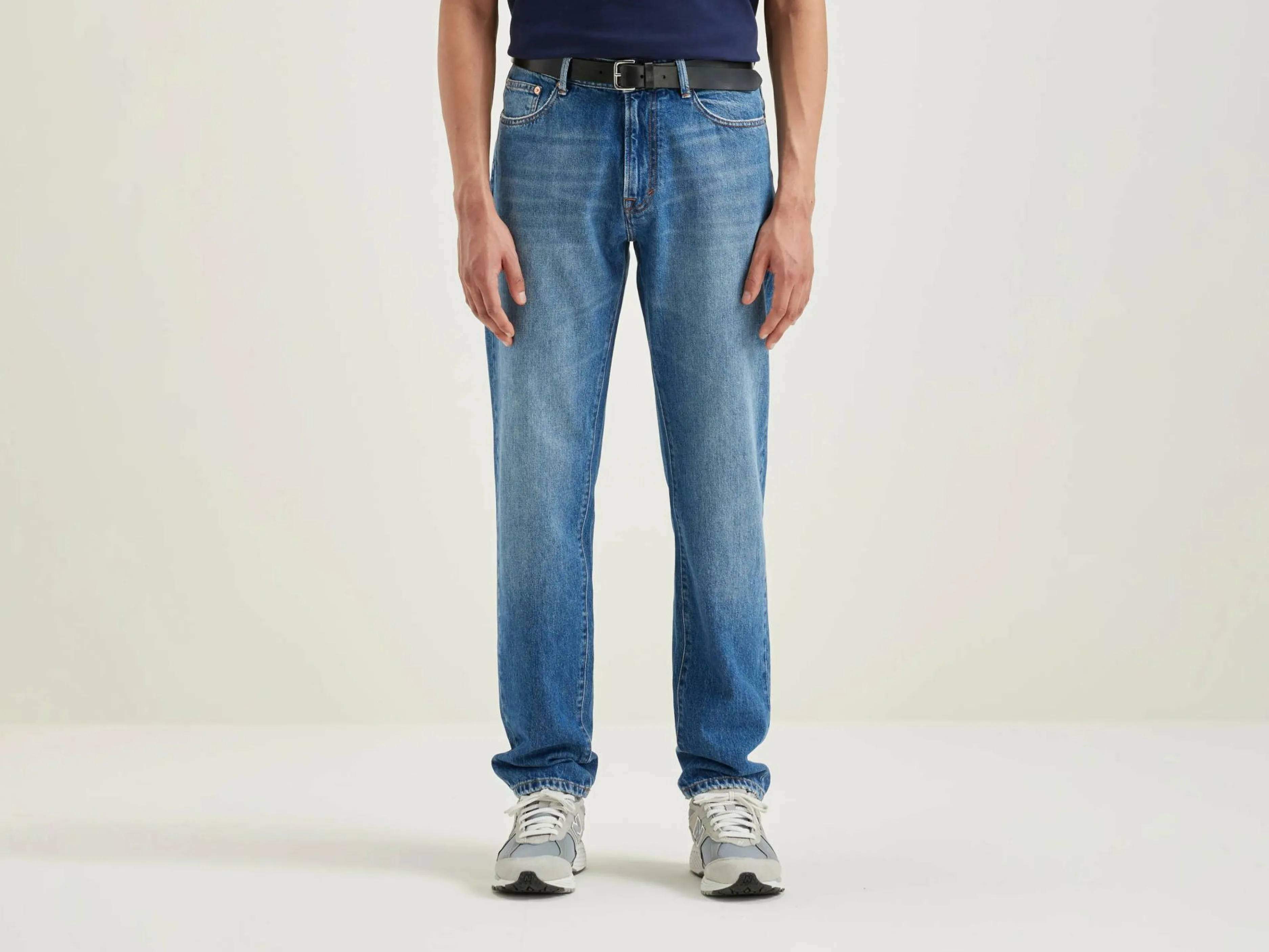 Denim-Bellerose Jean Droit Keegan Medium blue bleach