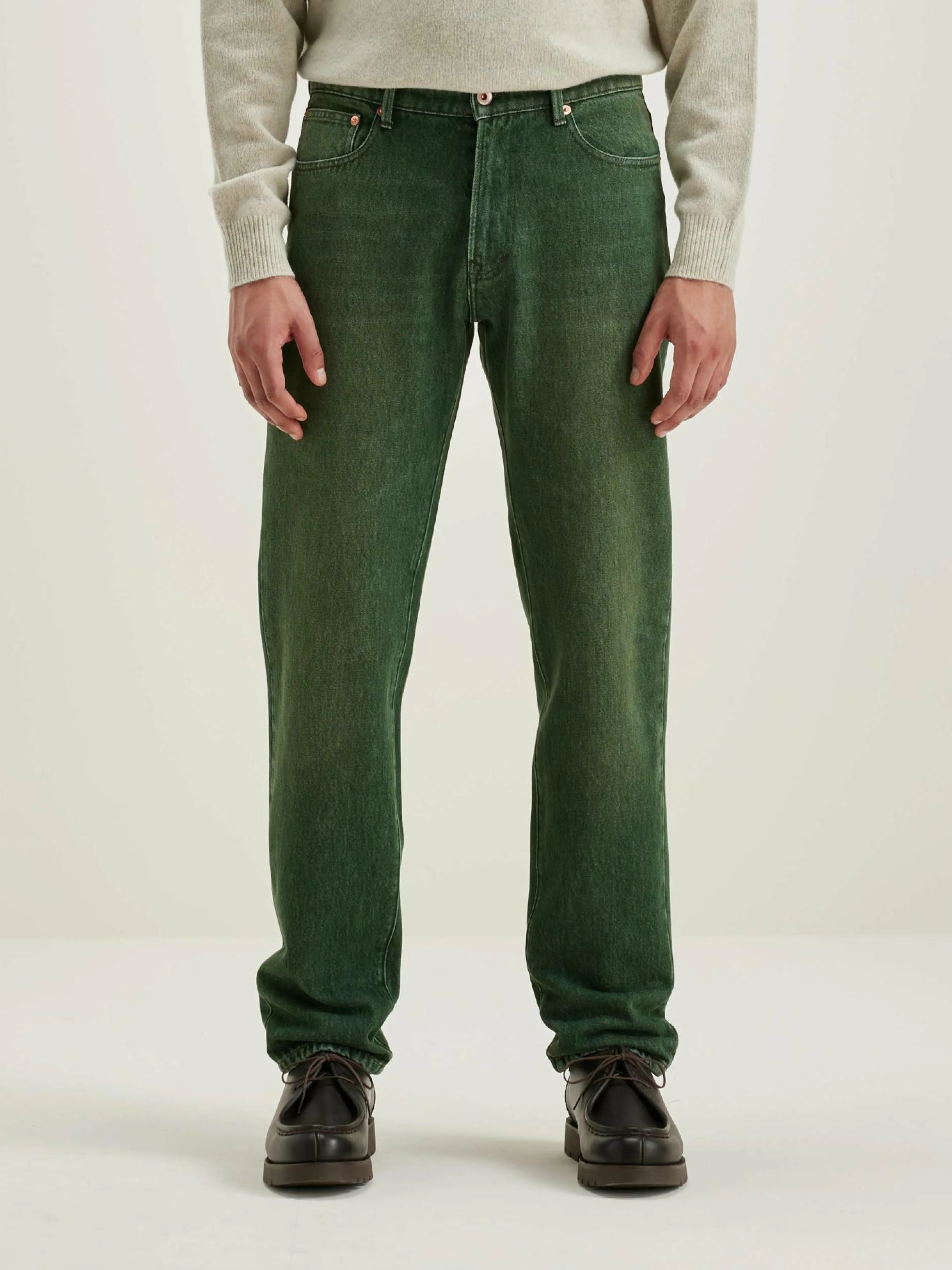 Denim-Bellerose Jean Droit Keegan Green used