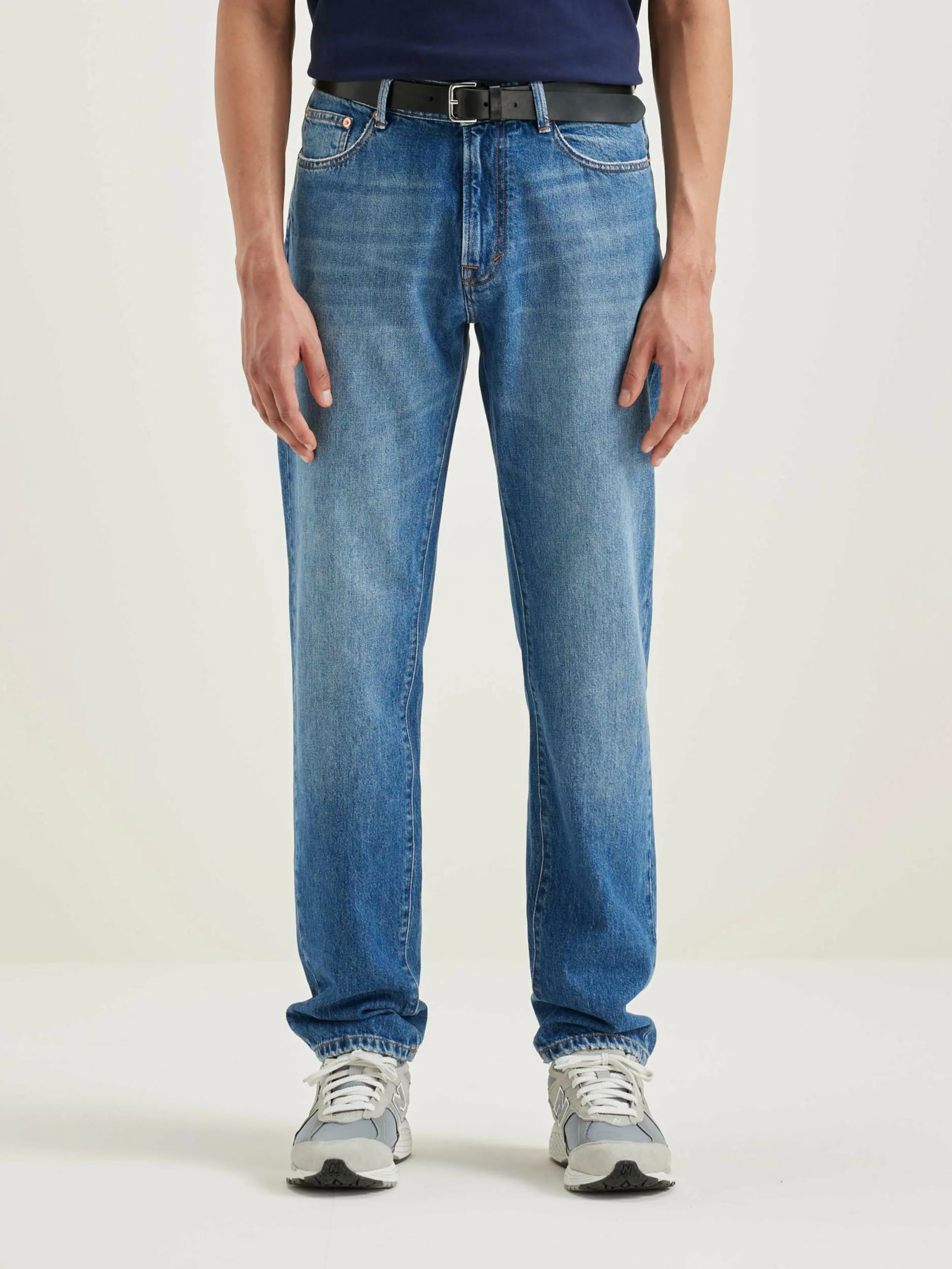 Denim-Bellerose Jean Droit Keegan Medium blue bleach