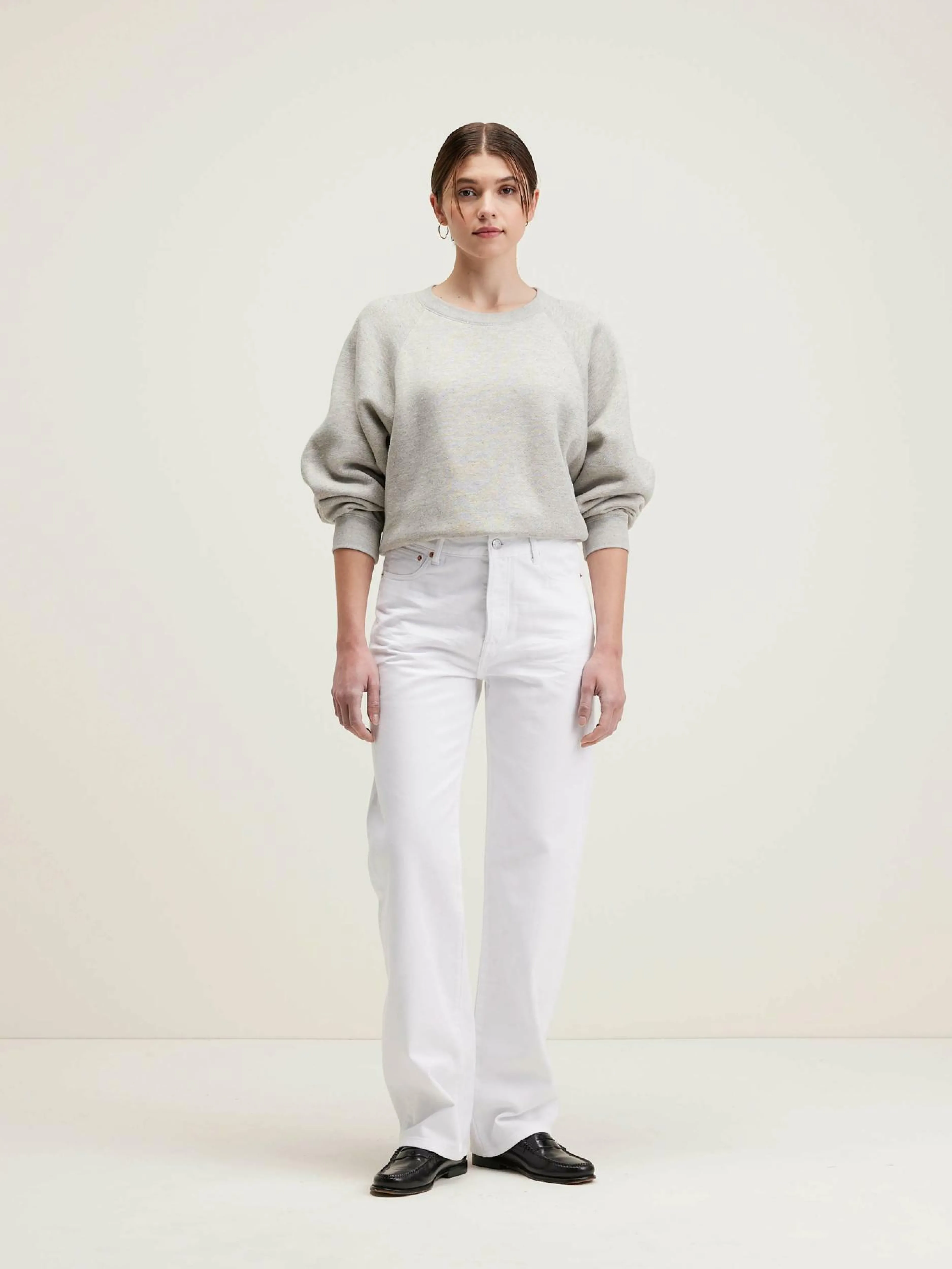 Denim-Bellerose Jean Droit Pony White