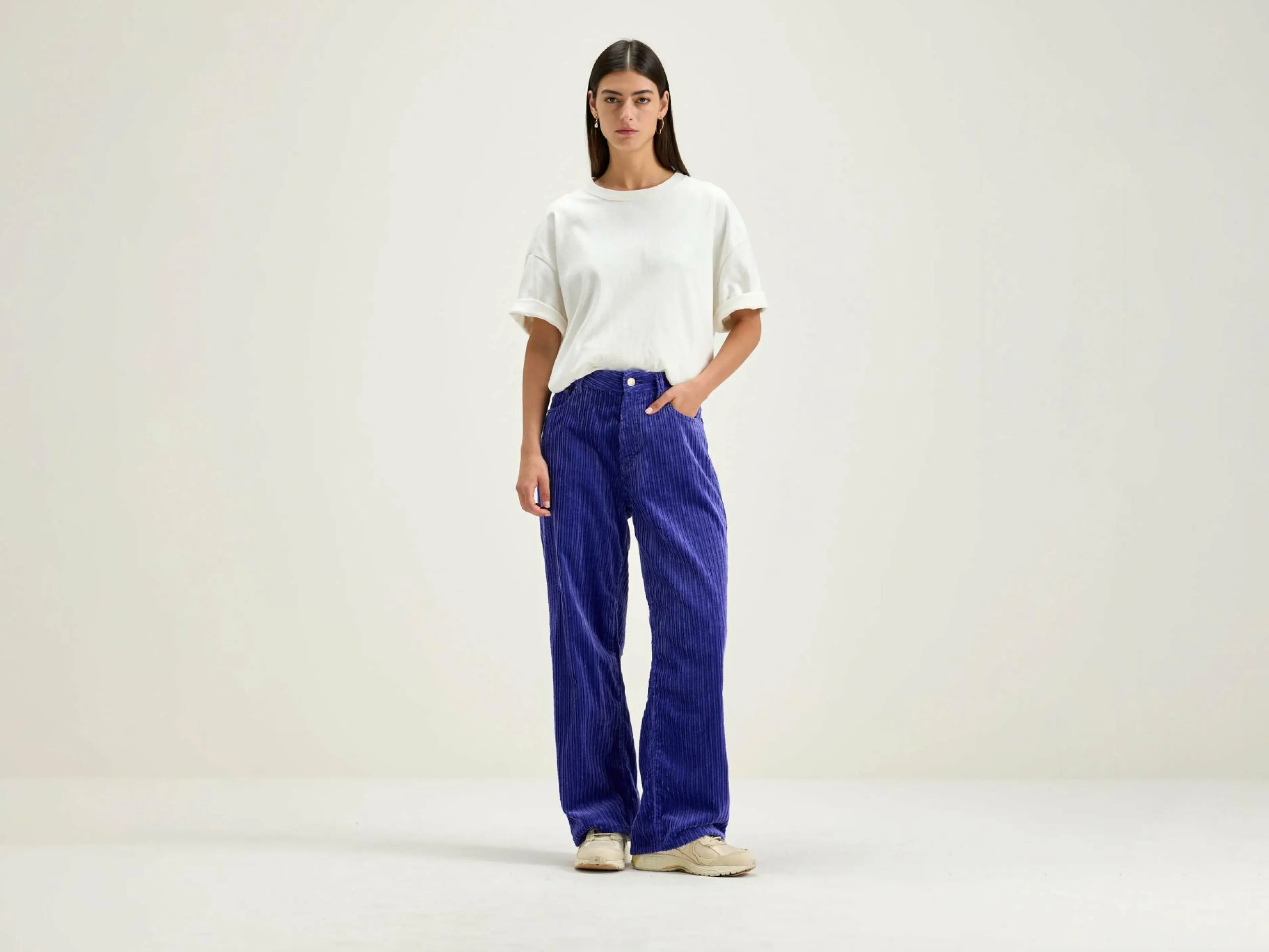 Denim-Bellerose Jean Large Paty Deep purple