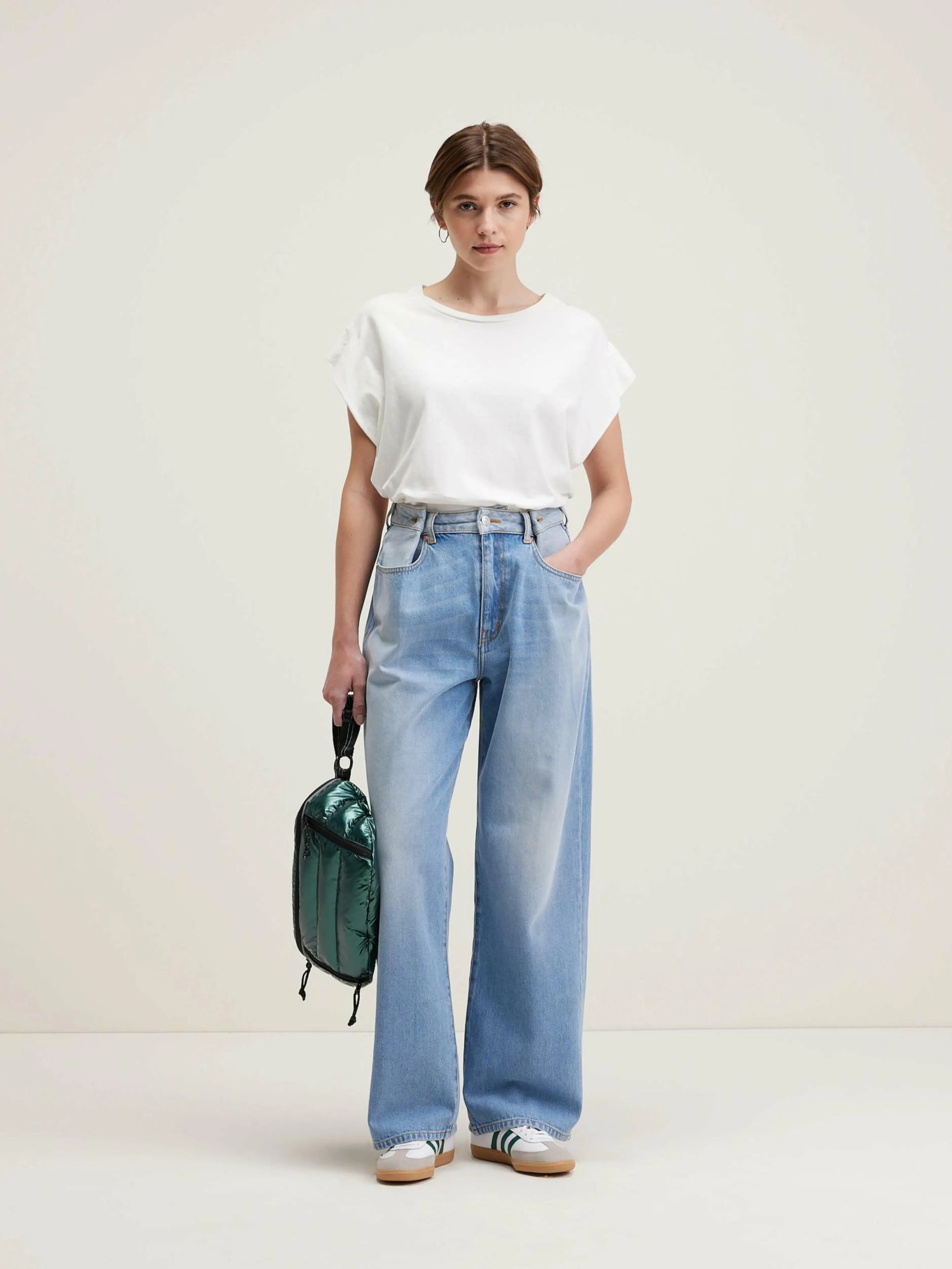 Denim-Bellerose Jean Large Plomb