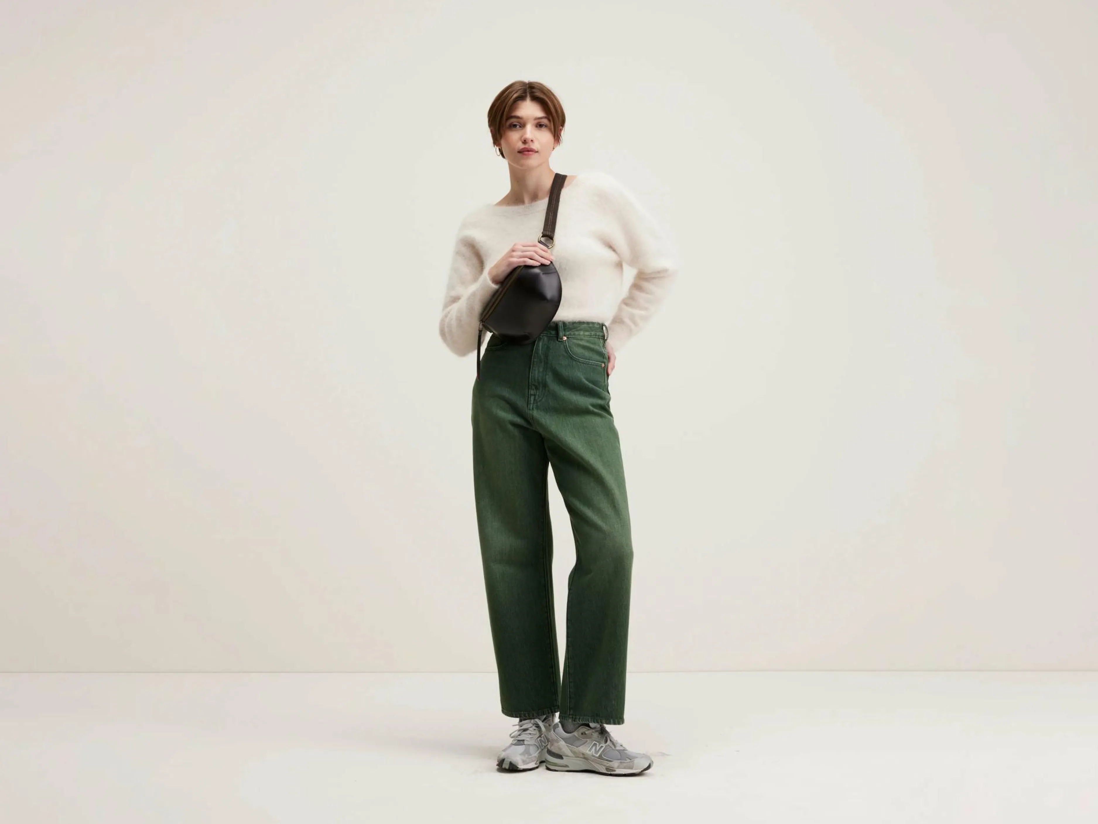 Denim-Bellerose Jean Large Poker Green