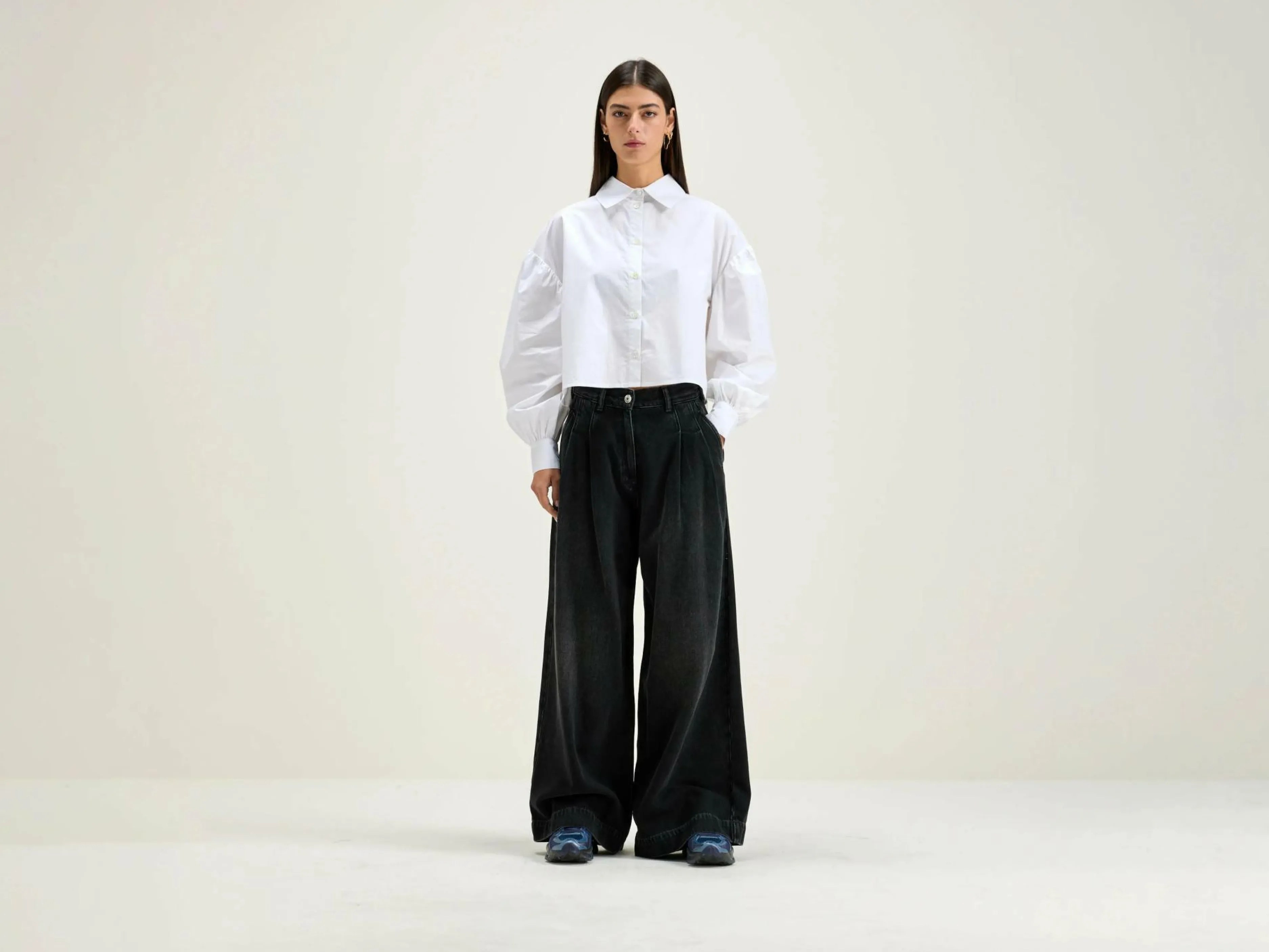 Denim-Bellerose Jean Très Large Pops Black stone