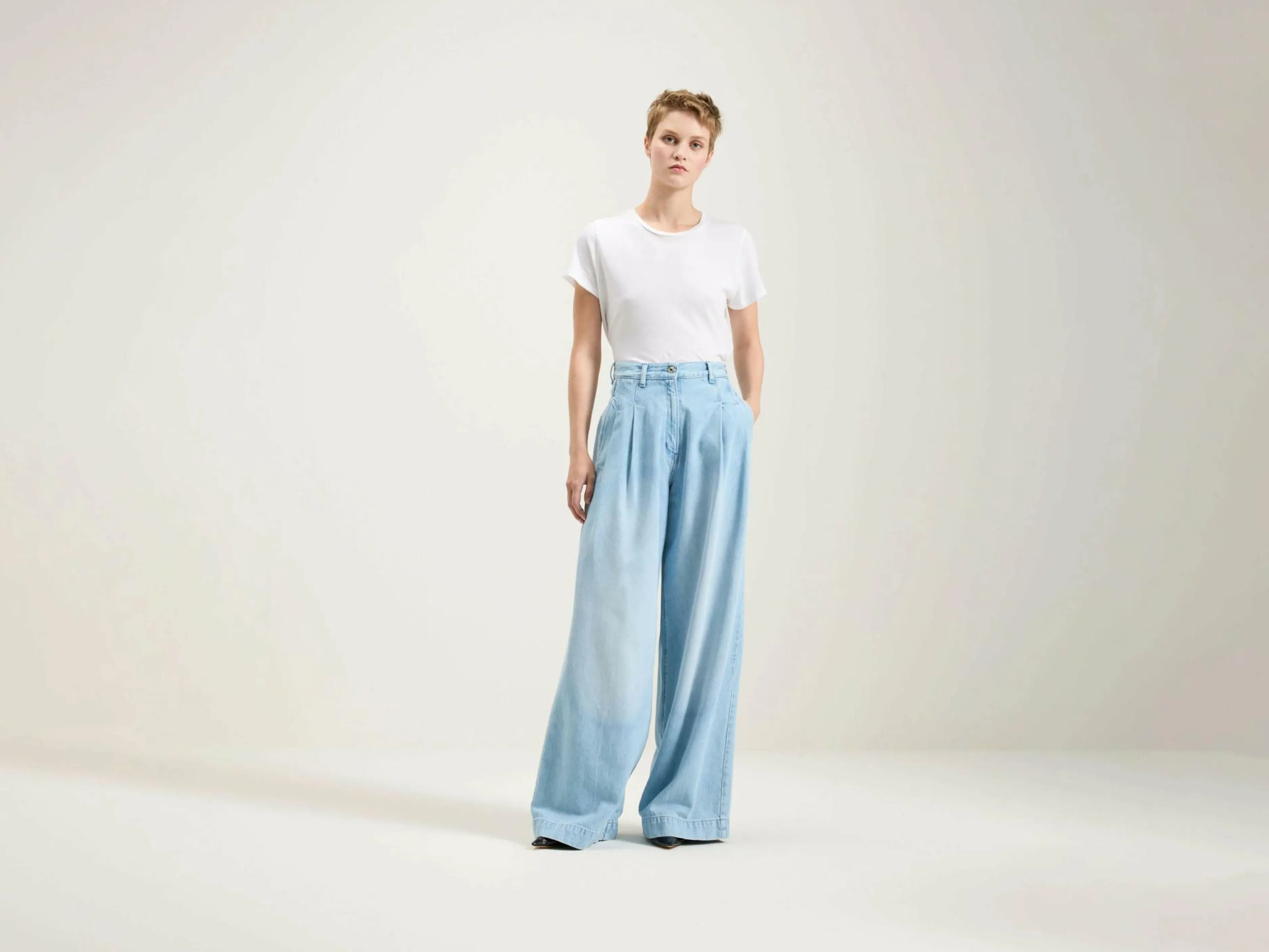 Denim-Bellerose Jean Très Large Pops Used light blue