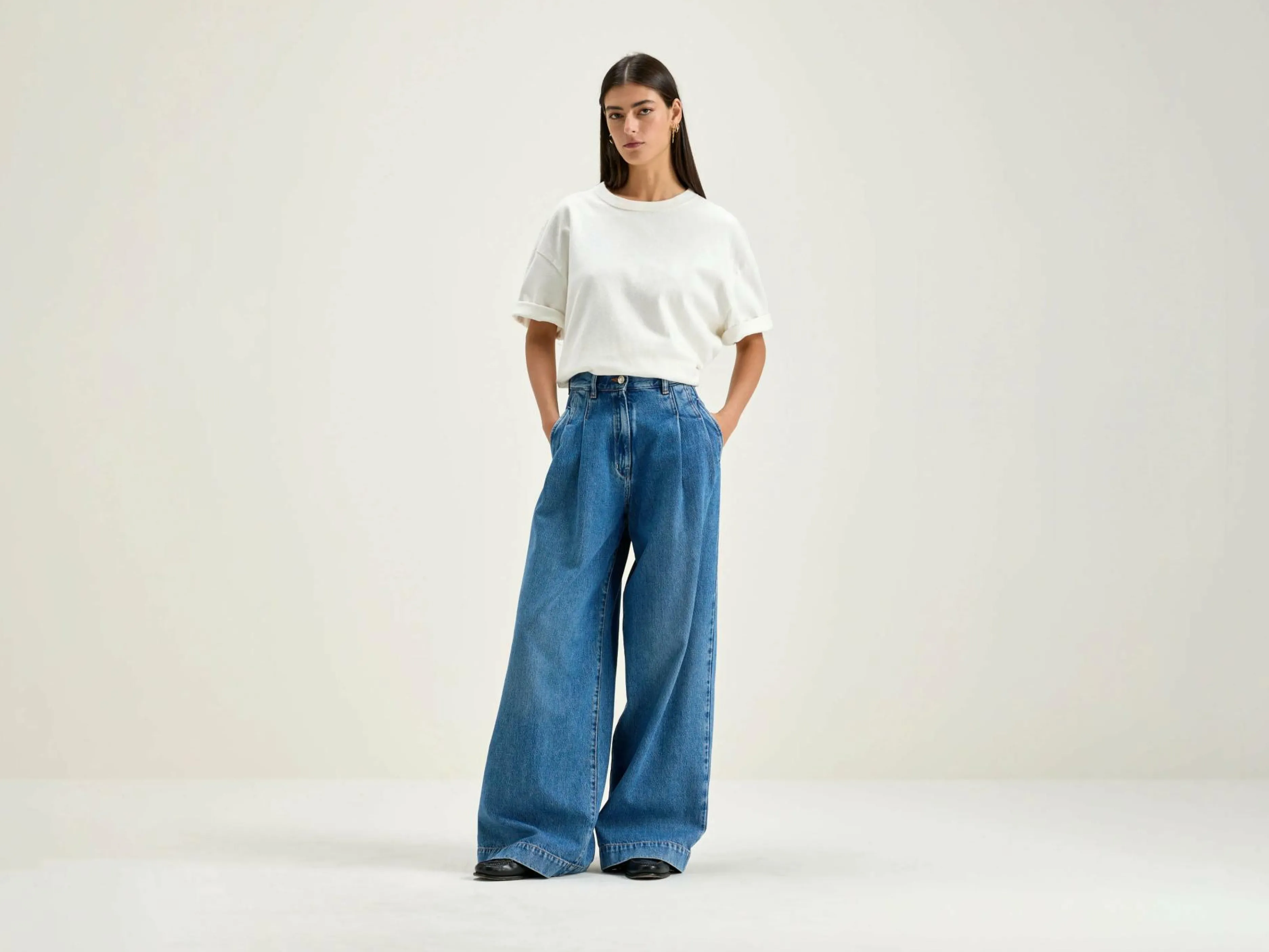 Denim-Bellerose Jean Très Large Pops Used blue