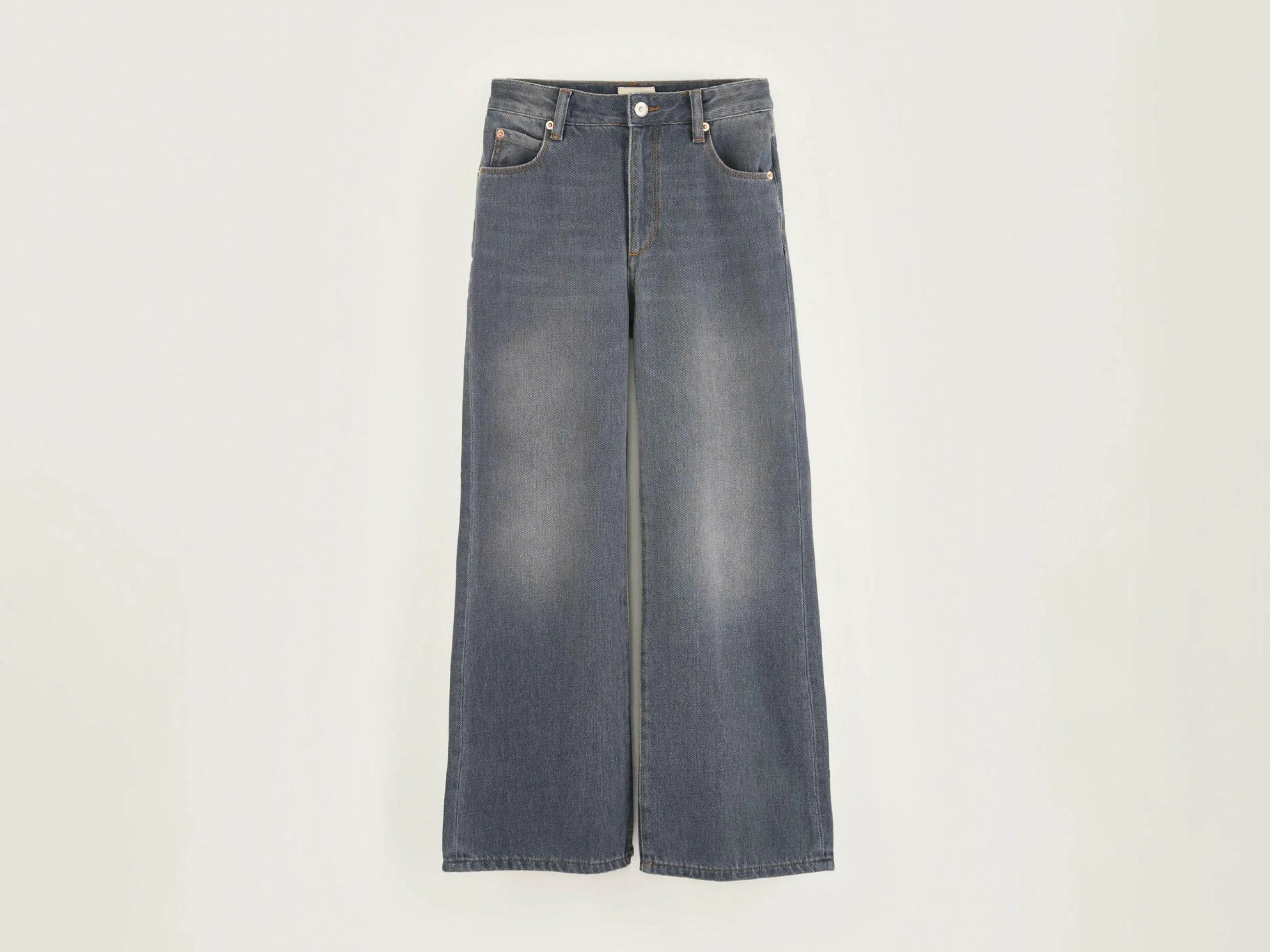 Denim-Bellerose Jean évasé Popies Used grey