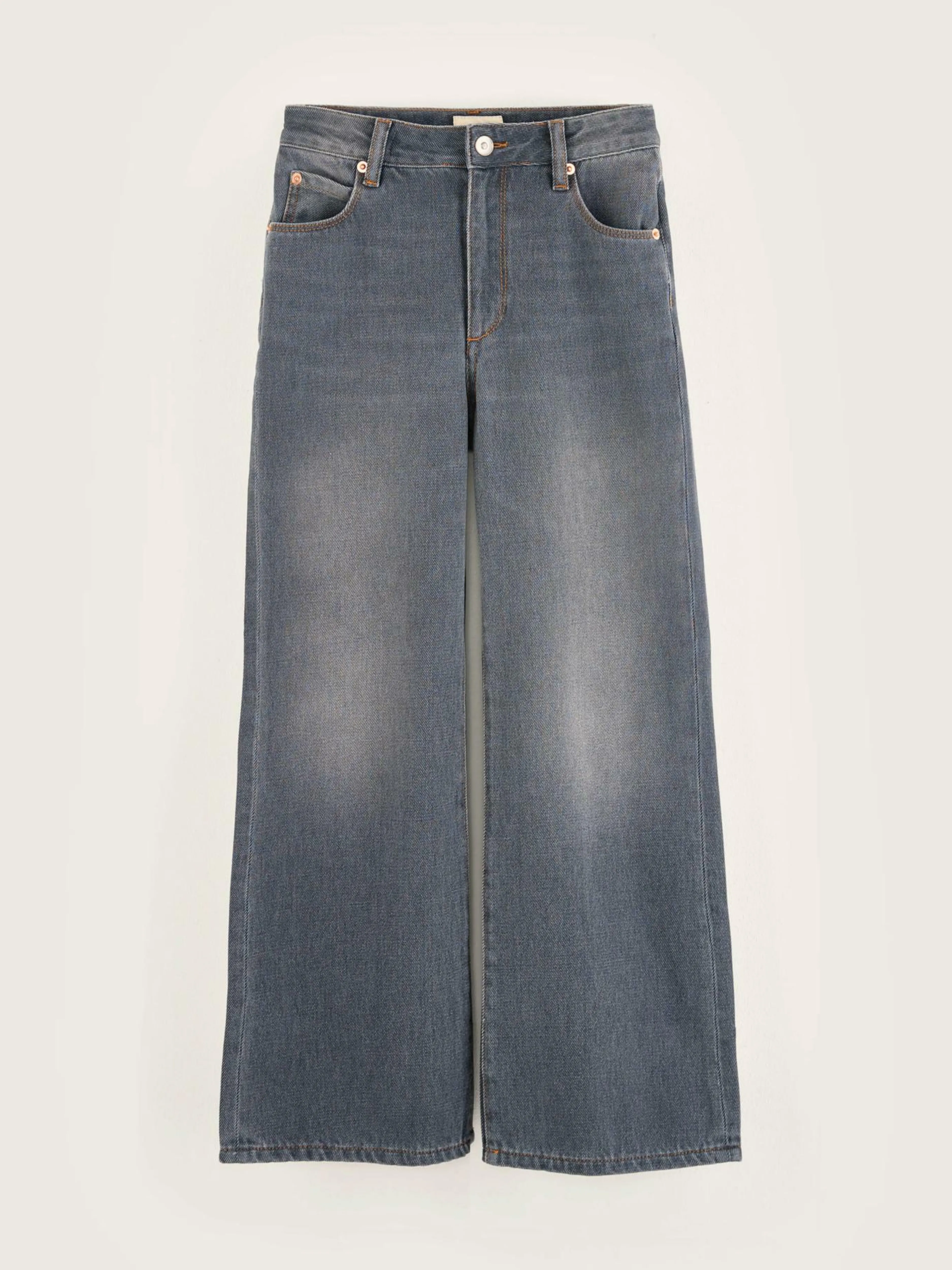 Denim-Bellerose Jean évasé Popies Used grey