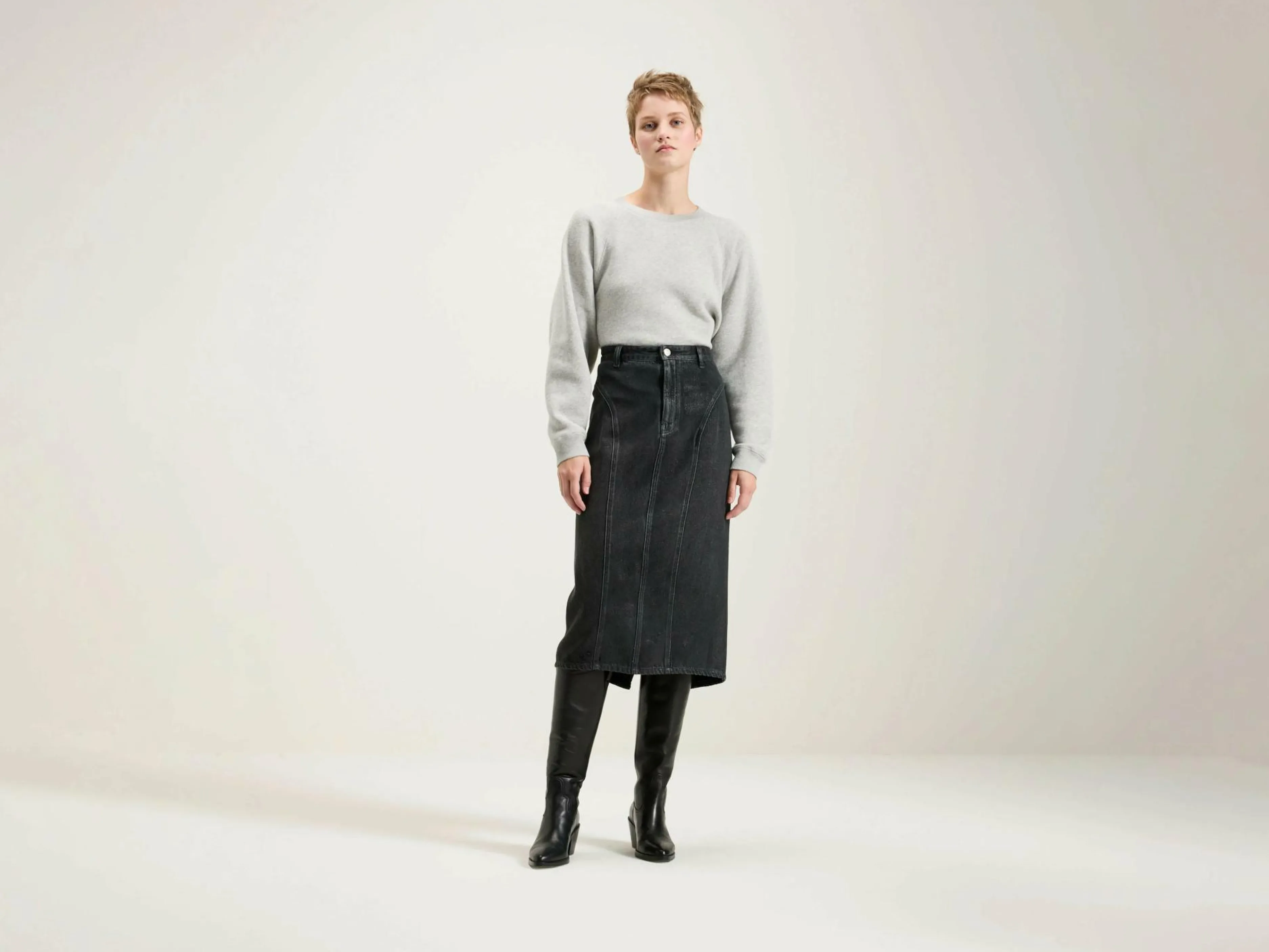 Jupes & Shorts-Bellerose Jupe Crayon Midi Petrus