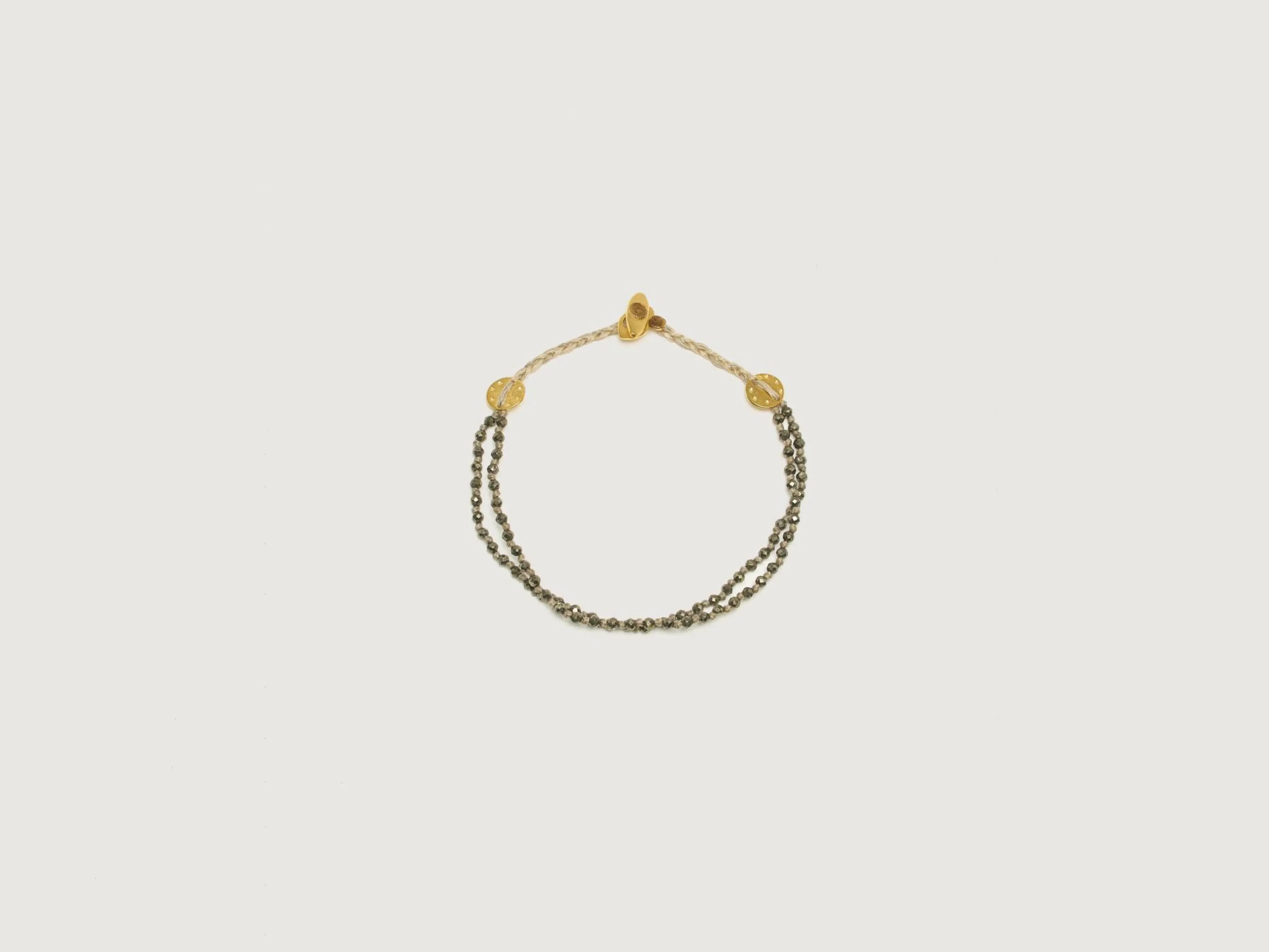 Bijoux-Mary gaitaini MARY GAITANI Bracelet à Double Rang De Pyrite
