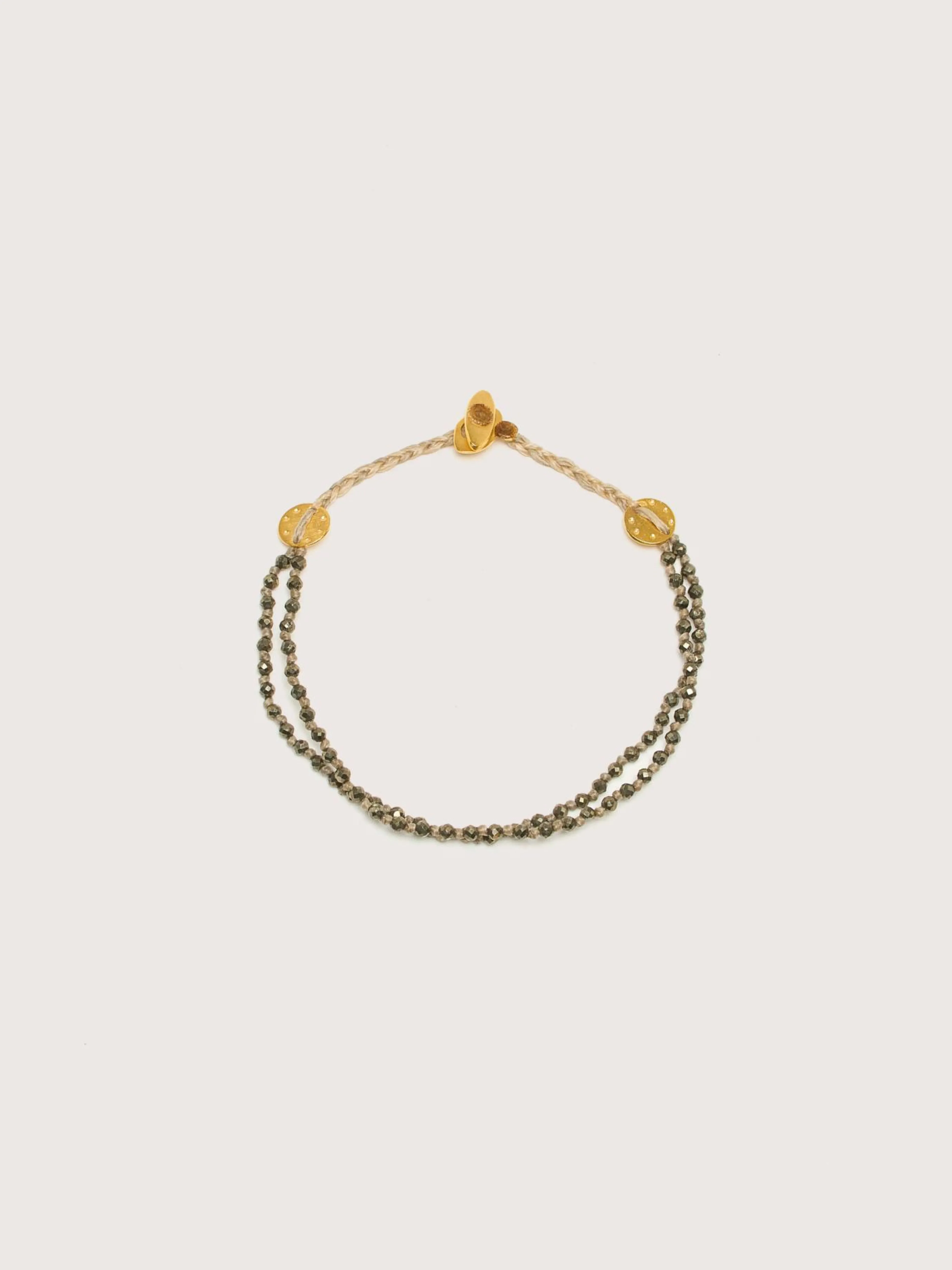 Bijoux-Mary gaitaini MARY GAITANI Bracelet à Double Rang De Pyrite