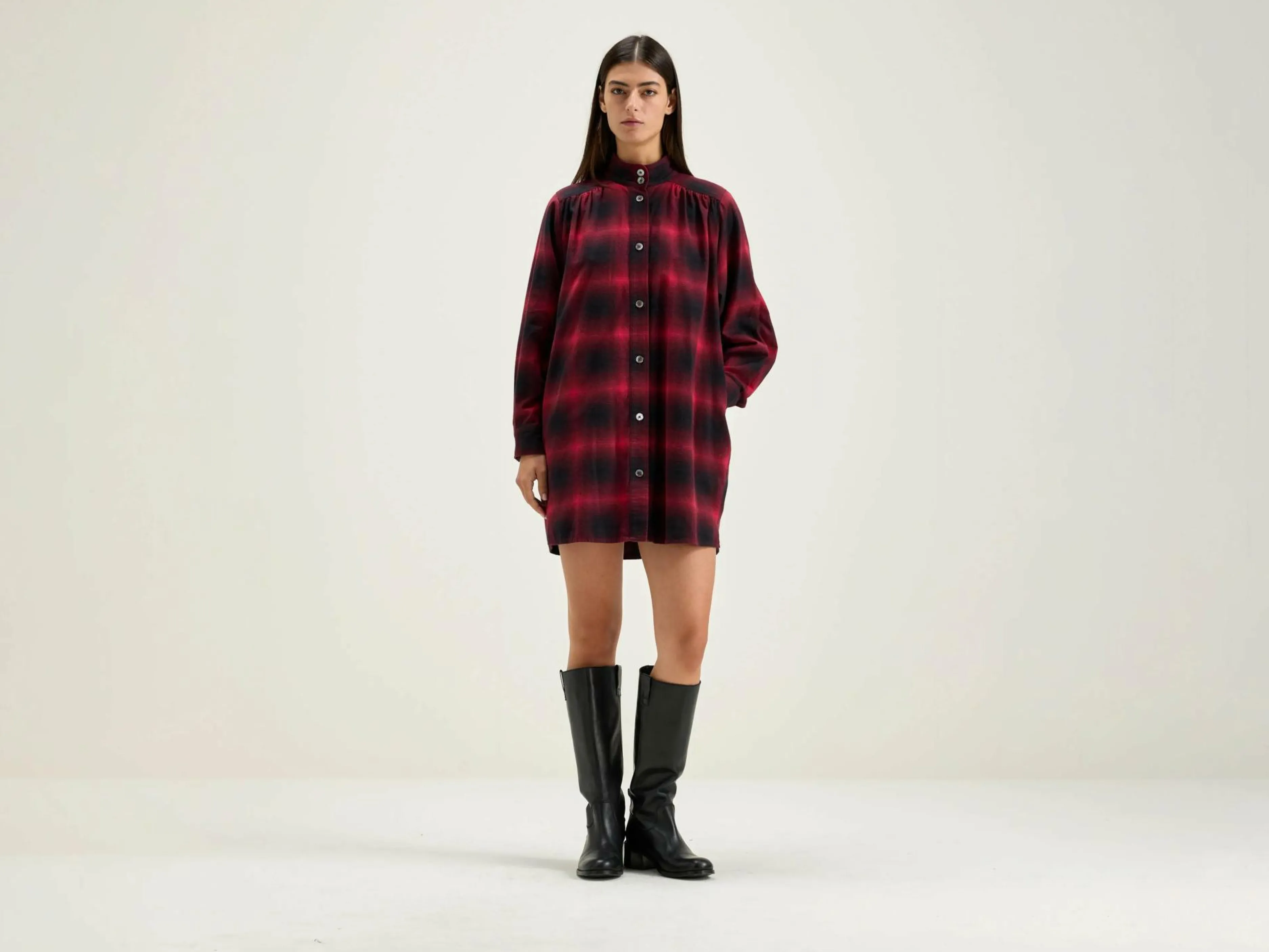 Robes-Bellerose Mini-robe Pelly Deep well / Red dahlia