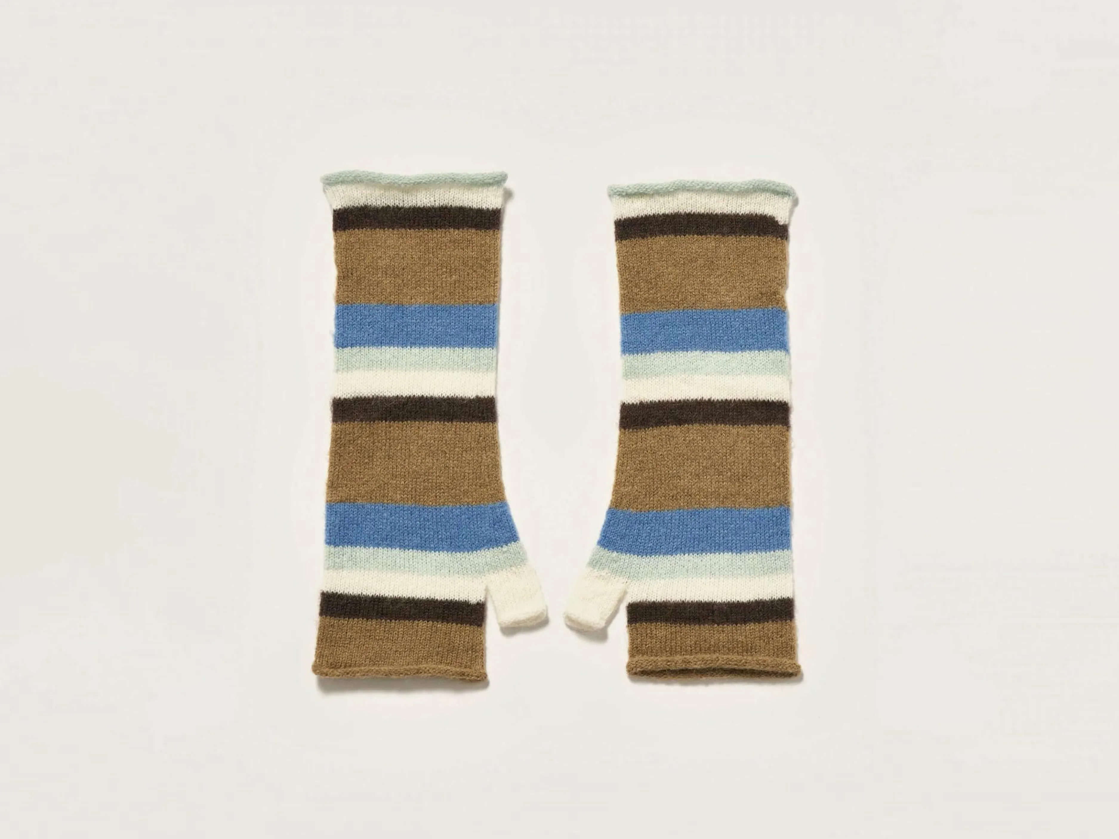 Gants-Bellerose Mitaines Amain Ocean / Off white / Tan
